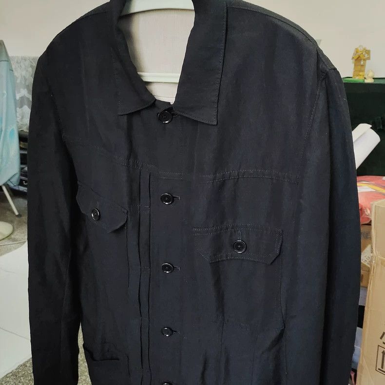 Yohji Yamamoto Yohji Yamamoto Little Man Embroidered Shirt Jacket 2502-Ne Size US M / EU 48-50 / 2 - 3 Thumbnail