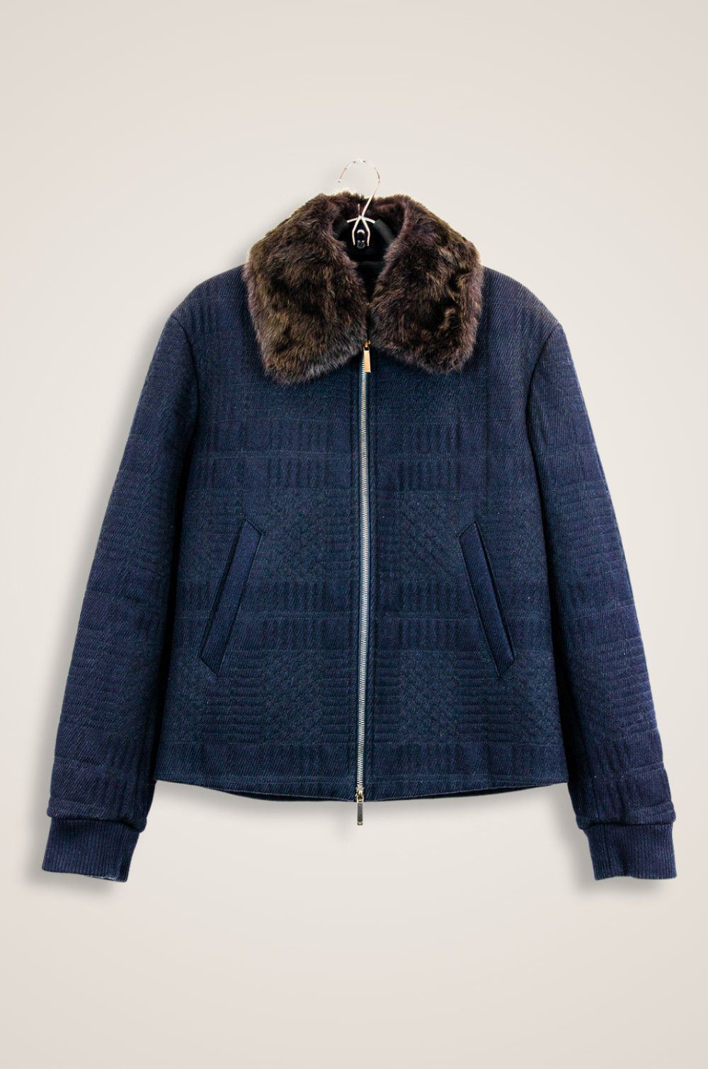 Emporio Armani Emporio Armani Wool Zip Jacket Fur Collar IT50 Size US M / EU 48-50 / 2 - 1 Thumbnail