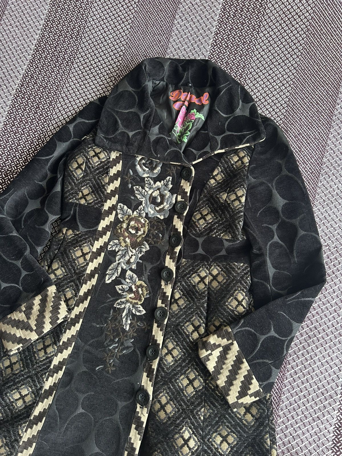 Desigual Desigual Women Heavy Coat Multicoloured Solid Style Size 38 Size M / US 6-8 / IT 42-44 - 3 Thumbnail