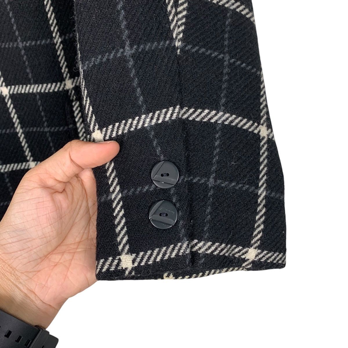 Japanese Brand Japanese Brand Simree Checkered Double Breasted Wool Jacket Size M / US 6-8 / IT 42-44 - 13 Thumbnail