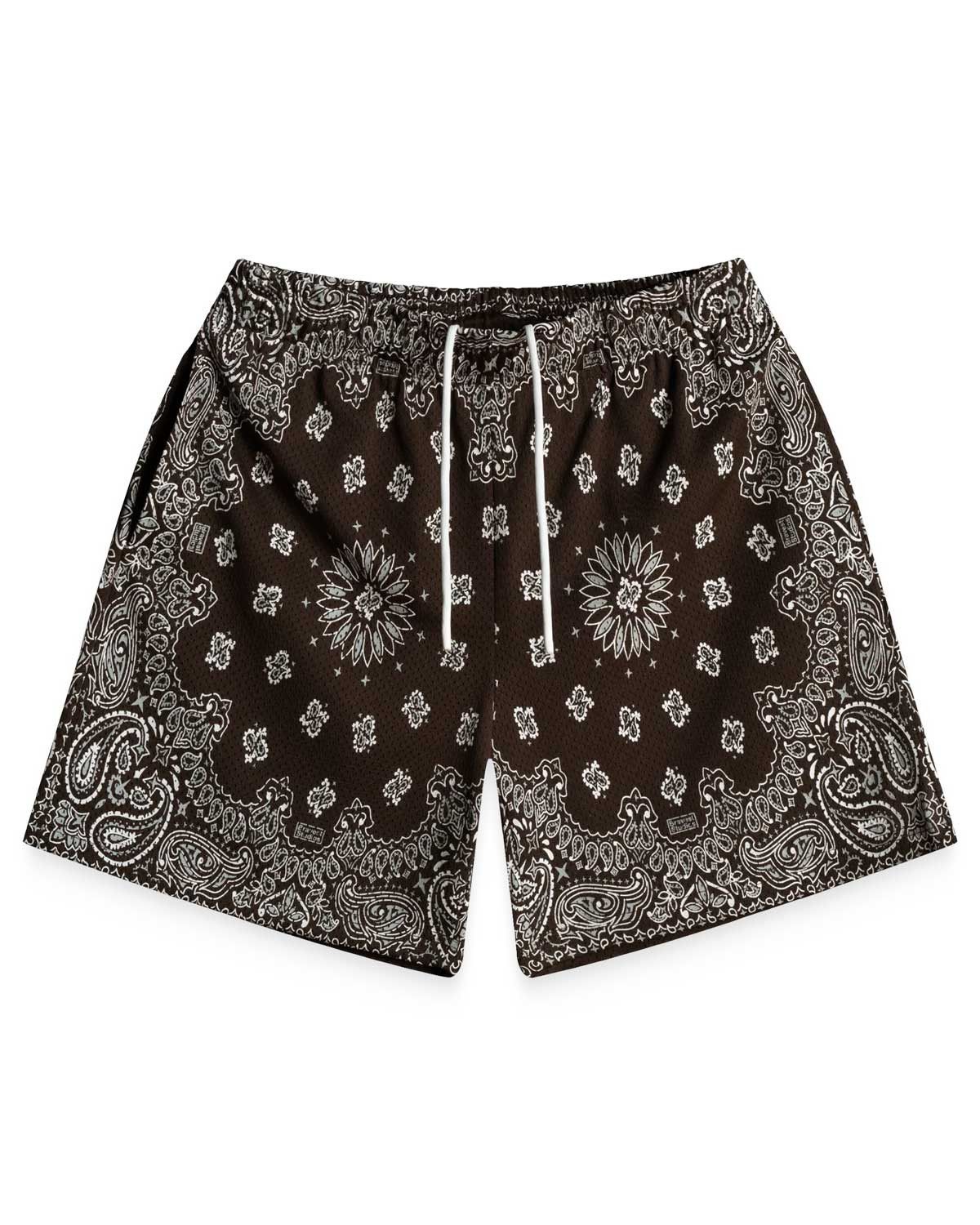 Bravest Studios Screen Printed Paisley Two Tone Shorts Brown Size US 34 / EU 50 - 1 Thumbnail