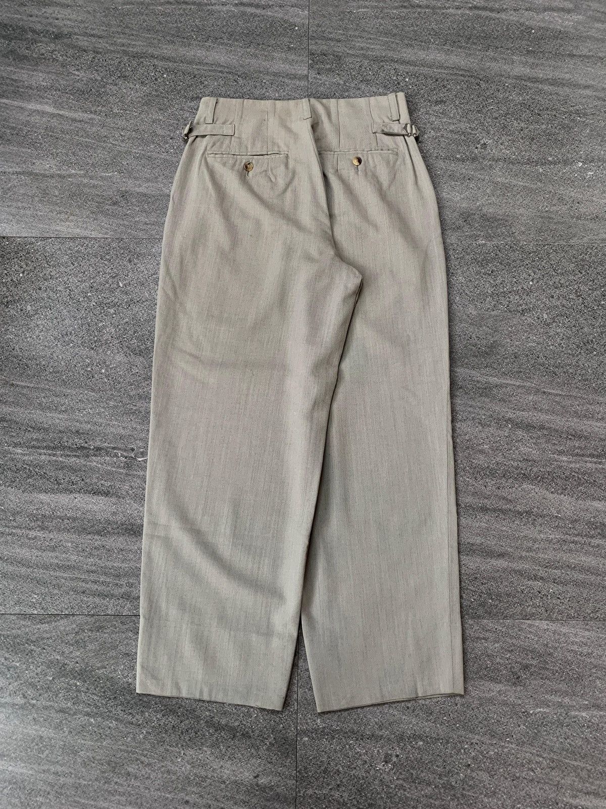 Issey Miyake FREE TAX! 2000s Wool Buckled Waist Trousers - 29” Size US 29 - 6 Thumbnail