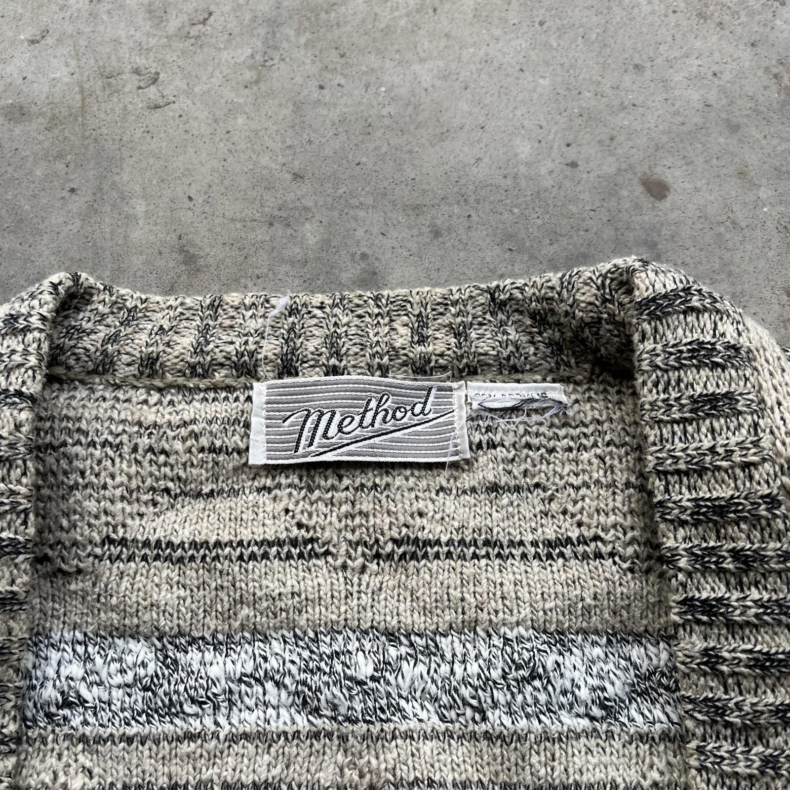 Method × Vintage Vintage 90s 3D Knit Coogi Style Grunge Sweater Cardigan Size US L / EU 52-54 / 3 - 5 Thumbnail