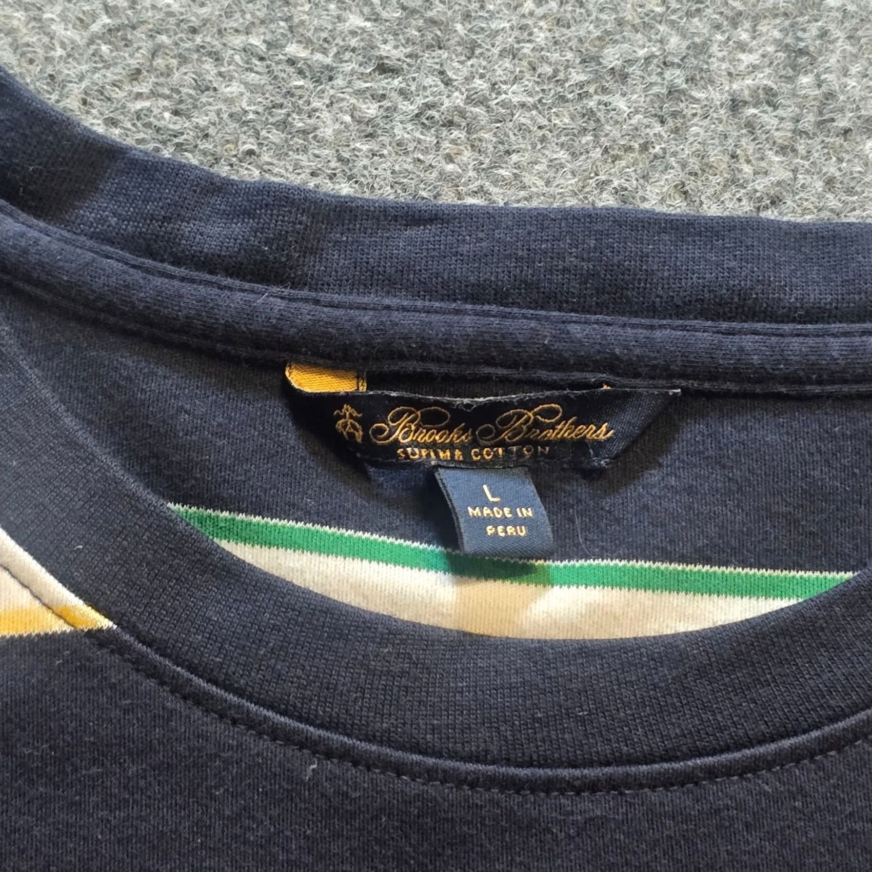 Brooks Brothers Brooks Brothers Top Womens Size Large Blue Red Striped Supima Cotton Long Sleeve Size L / US 10 / IT 46 - 4 Thumbnail