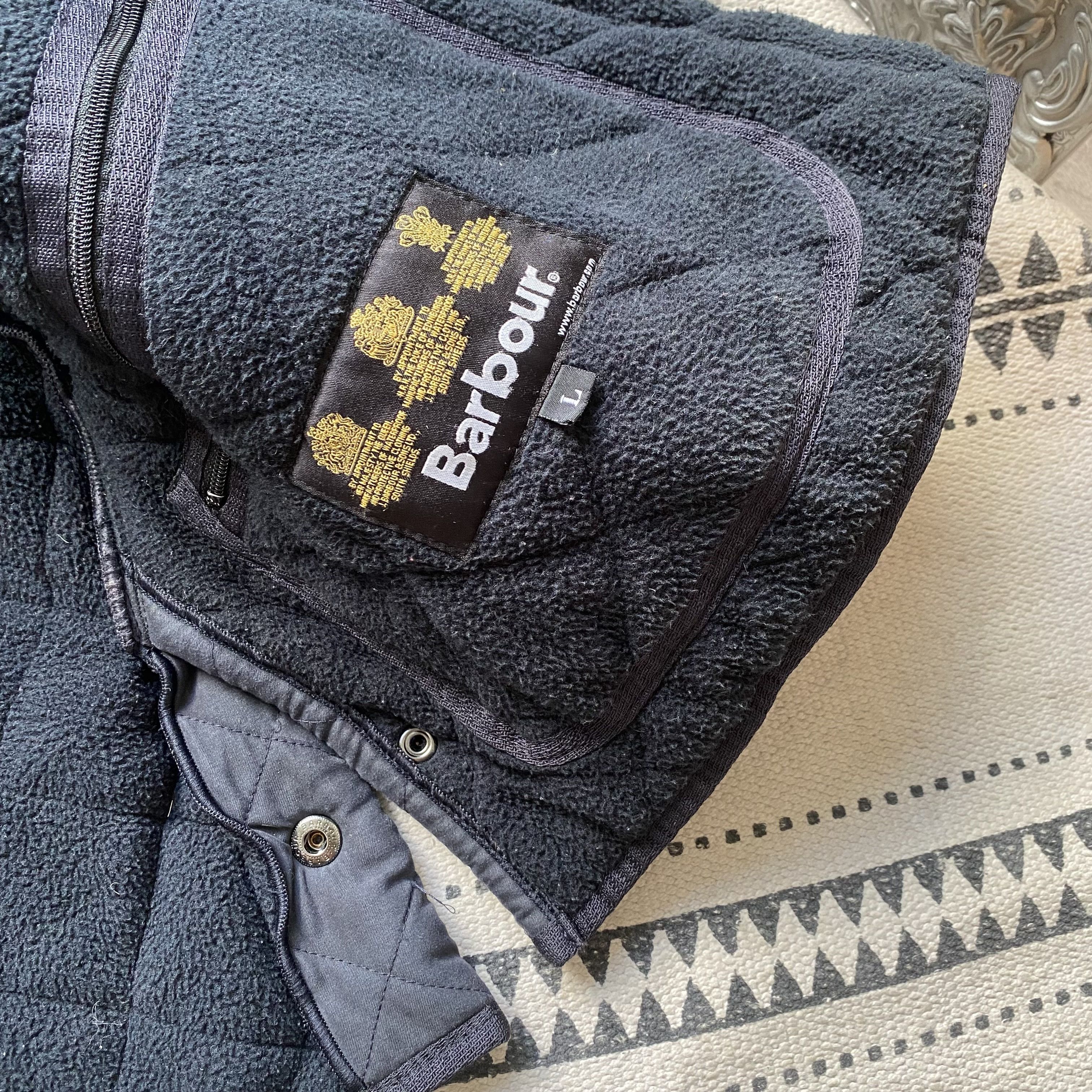 Barbour Vintage Barbour Quilted jacket Fleece lining Y2K Dark Navy Size US L / EU 52-54 / 3 - 9 Thumbnail