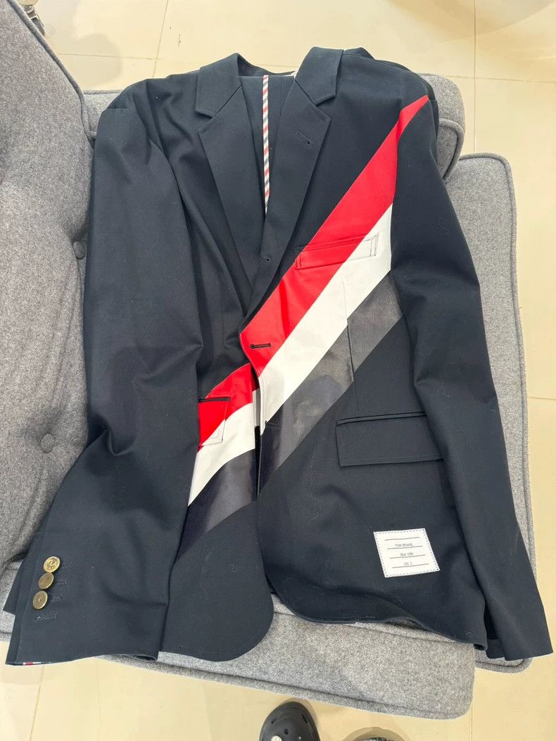 Thom Browne Thom Browne size2 Patchwork suit jacket Size 38S - 1 Thumbnail