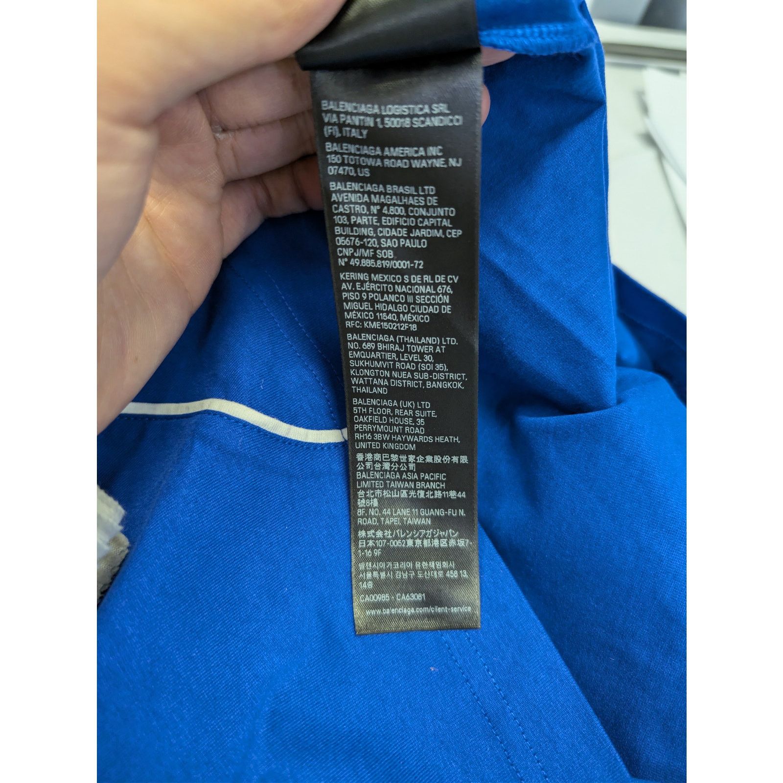 Balenciaga o1rshd1 Oversized Soccer T-Shirt Dry Jersey in Blue Size US M / EU 48-50 / 2 - 19 Thumbnail