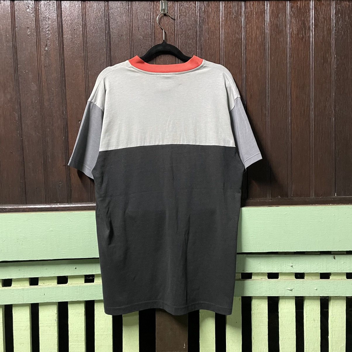 Fox Racing 🔥Vintage Fox Racing Motocross Tricolour Striped V Neck Tee Size US M / EU 48-50 / 2 - 2 Thumbnail