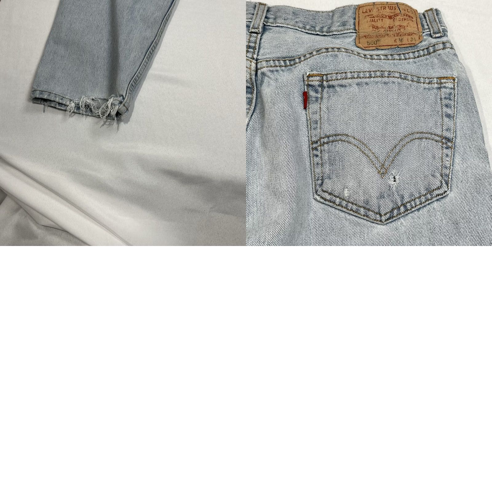 Levi's Vintage Levi'S 560 Loose Fit Straight Leg Jeans - Blue - Medium Wash 36x34 Size US 36 / EU 52 - 9 Thumbnail