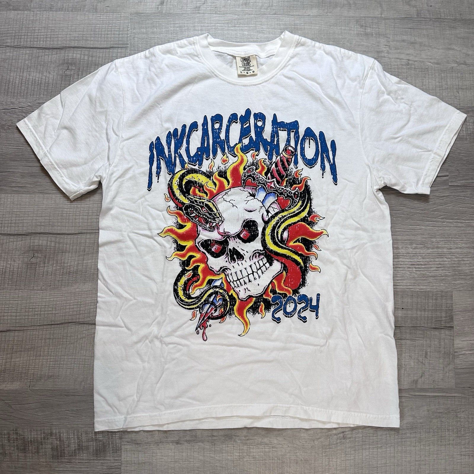 Comfort Colors Inkcarceration Music & Tattoo Festival 2024 Godsmack Tee Size US L / EU 52-54 / 3 - 1 Thumbnail