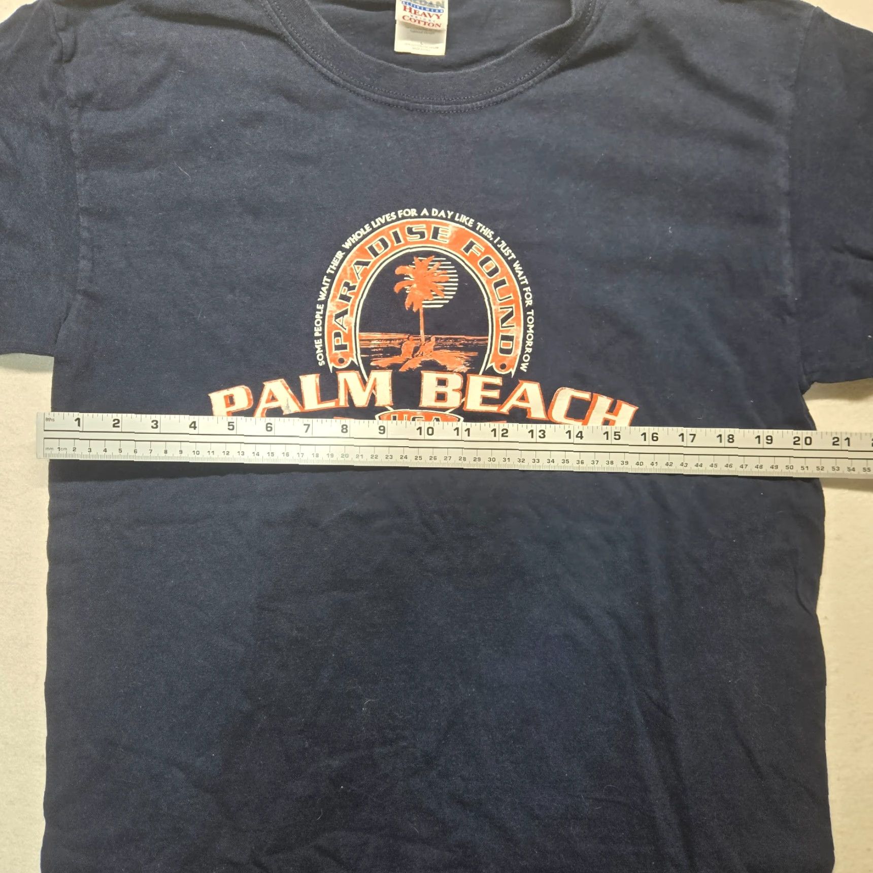 Gildan Gildan Shirt Adult Large Blue Palm Beach Paradise Found Beach Theme T-Shirt Mens Size US L / EU 52-54 / 3 - 4 Thumbnail