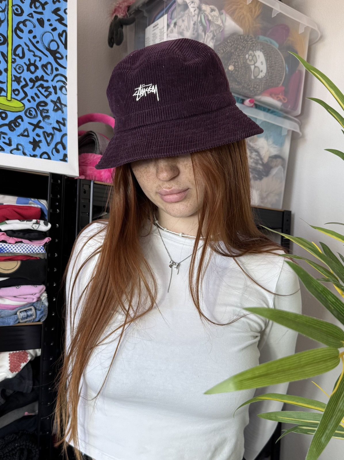 Stussy VINTAGE VELVET STUSSY 2000s HAT PANAMA Size ONE SIZE - 8 Thumbnail