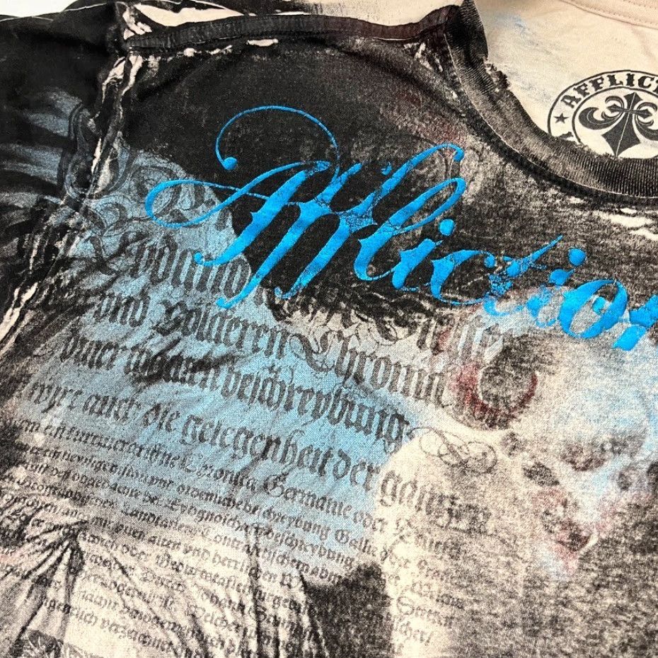 Affliction Affliction Shirt Mens 2XL XXL Slim Skeleton Reaper Grunge Goth Distressed Y2K Graphic Print Crew Neck Black Cotton Short Sleeve T-Shirt Size US XXL / EU 58 / 5 - 2 Thumbnail