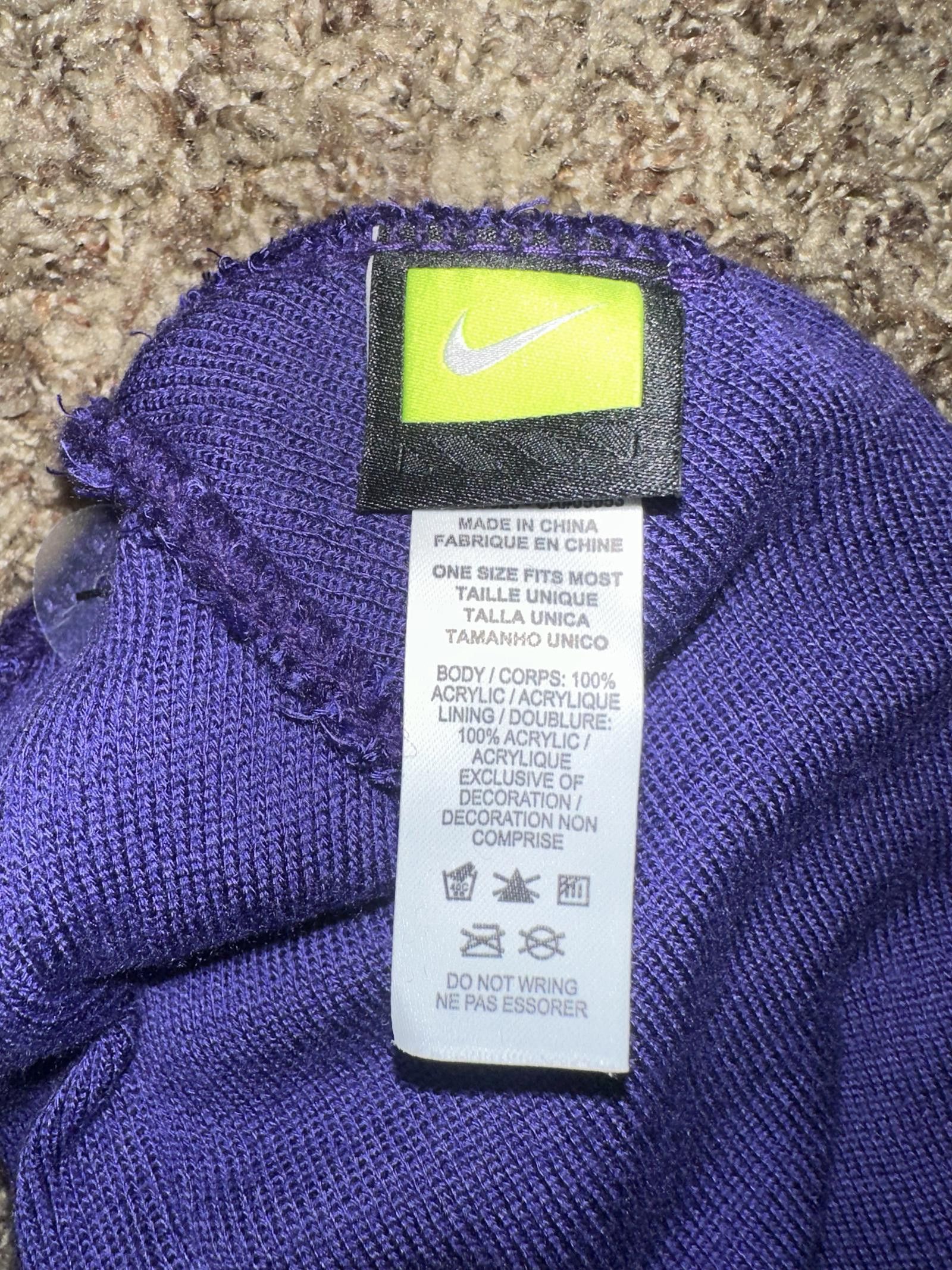 Nike LSU Tigers Nike Classic Purple Cuffed Knit Sample Size ONE SIZE - 5 Thumbnail