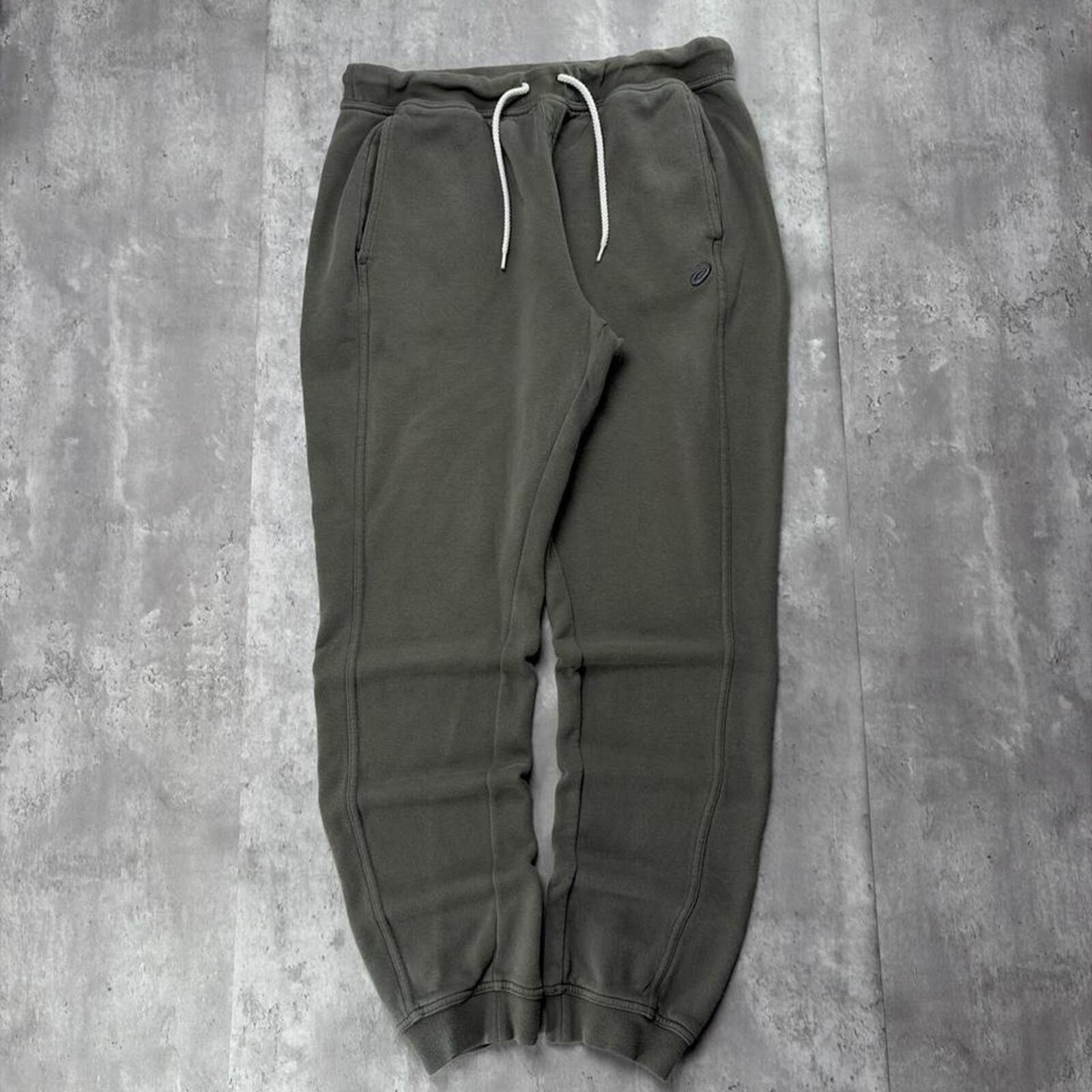 Asics Y2K Olive Green Asics Grunge Cuffed Gym Sweatpants Size US 36 / EU 52 - 1 Thumbnail