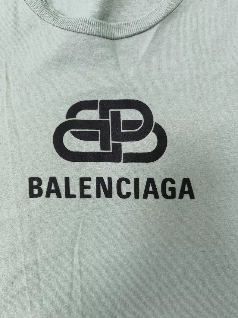 Balenciaga Balenciaga Green Lock Logo Short Sleeve T-Shirt, M Size Size US M / EU 48-50 / 2 - 3 Thumbnail