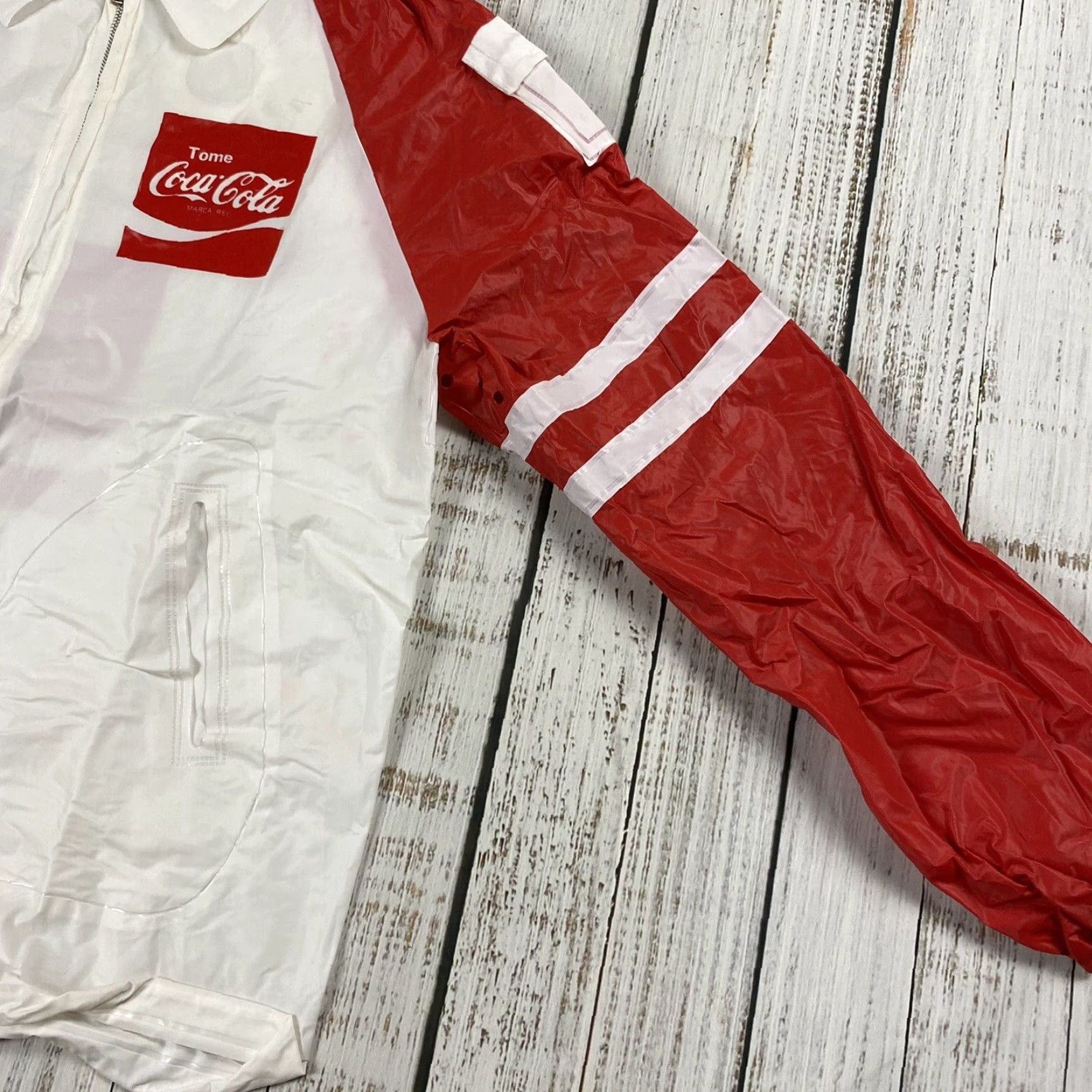 Vintage VINTAGE Coca Cola Jacket Vinyl Red White Zip Up Advertising Coke M Adult Medium White 1970s Mens Size US M / EU 48-50 / 2 - 3 Thumbnail