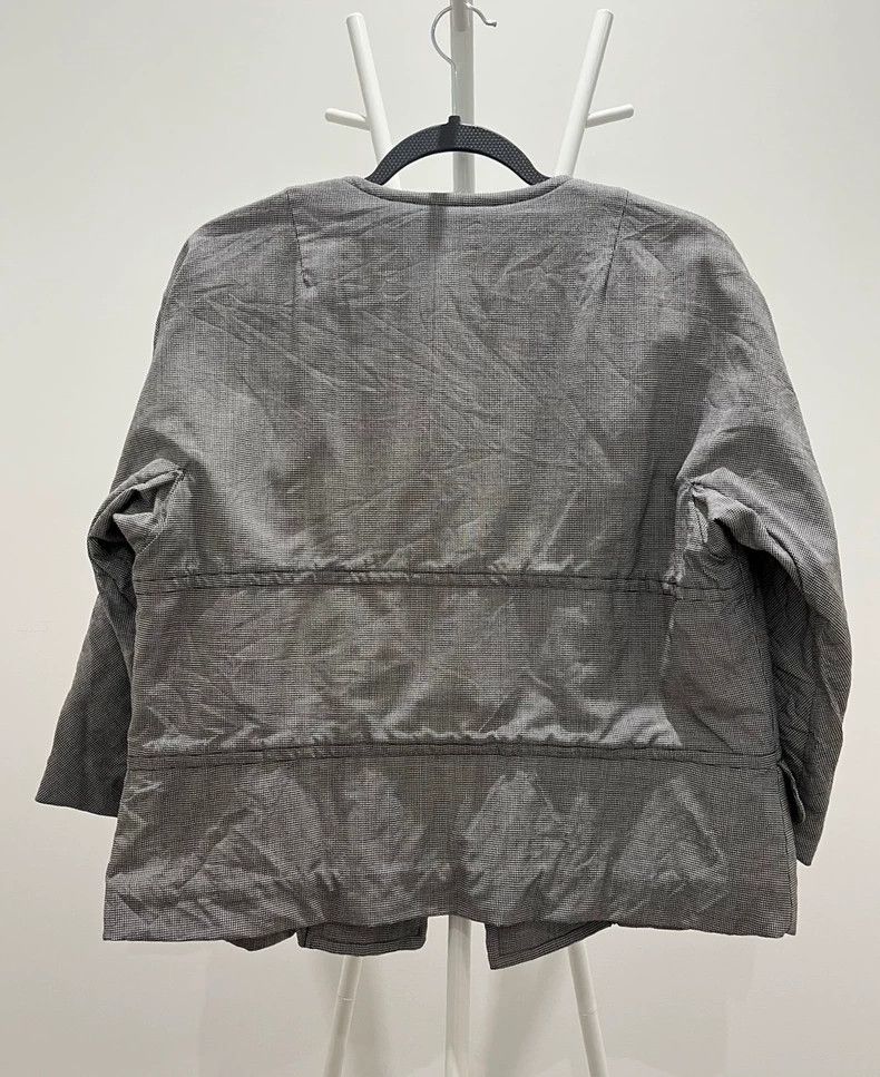 Comme des Garcons Comme des Garcons White houndstooth coat Size L / US 10 / IT 46 - 3 Thumbnail