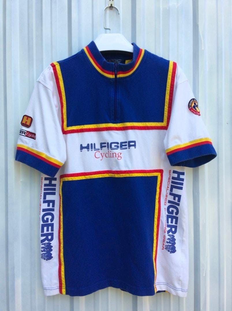 Tommy Hilfiger × Vintage Vtg 90s Tommy Hilfiger cycling gear shirt for specialized Size US L / EU 52-54 / 3 - 1 Thumbnail