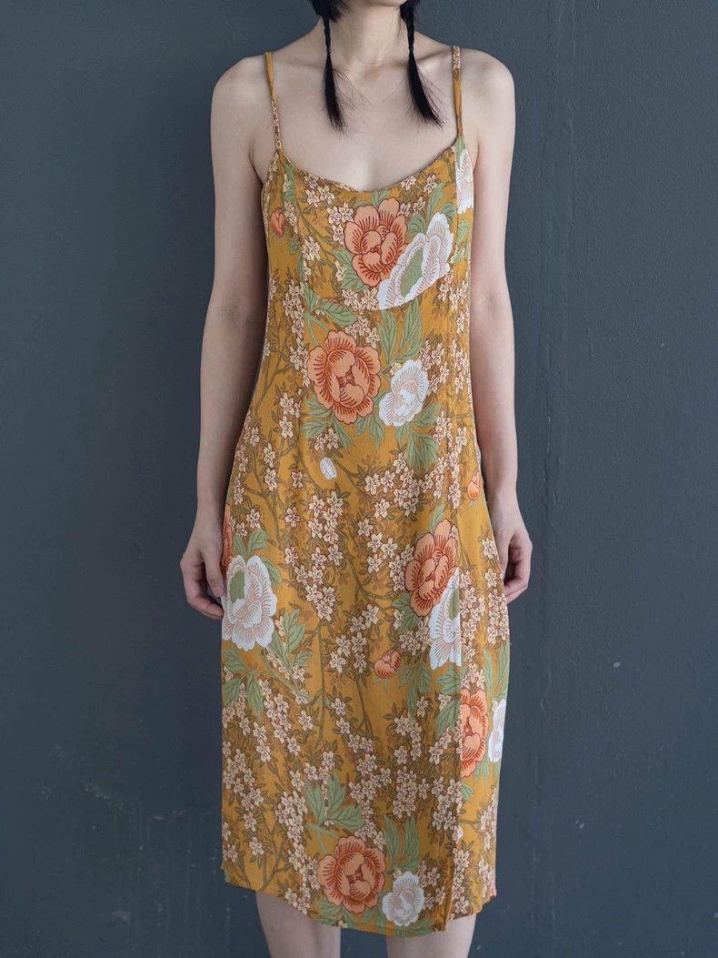 Kenzo KENZO Yellow and floral flowers strap dress vintage Size M / US 6-8 / IT 42-44 - 7 Thumbnail