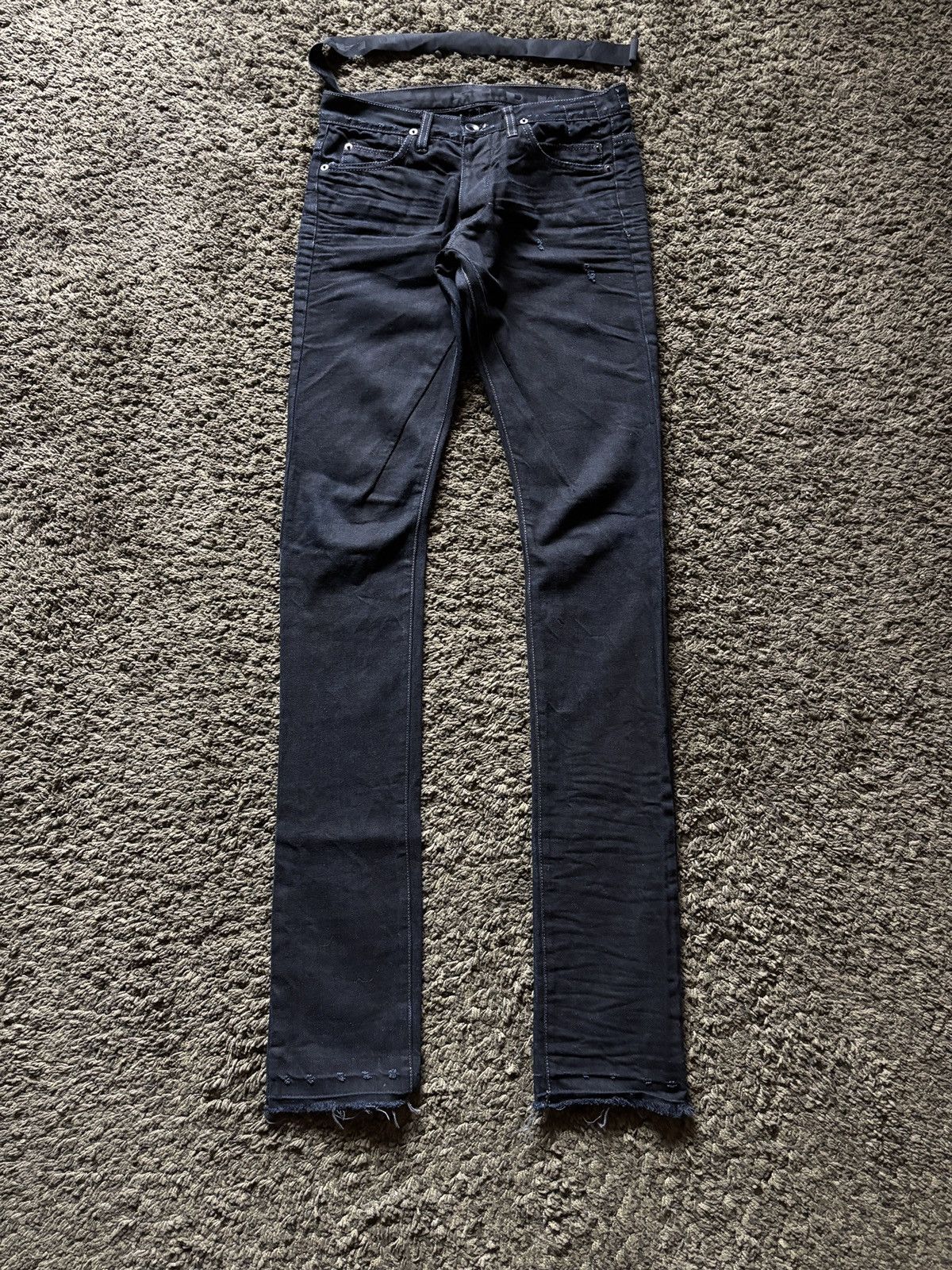 Rick Owens Drkshdw SS09 Rick Owens “Strutter” Dusty Black Detroit Cut Denim Size US 26 / EU 42 - 1 Thumbnail
