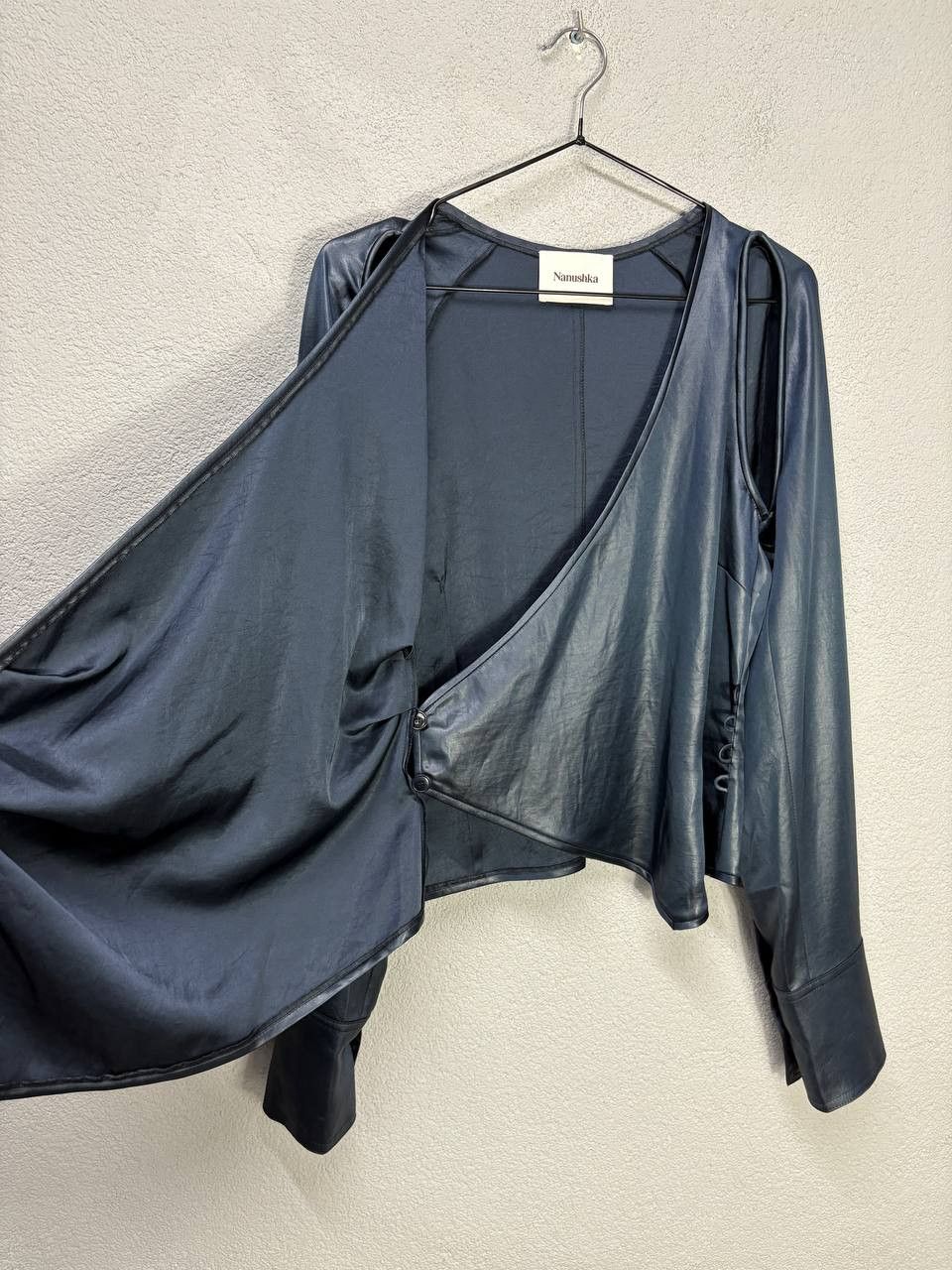Nanushka NANUSHKA Midnight blue Women's Evening Top Blouse Large Size L / US 10 / IT 46 - 10 Thumbnail