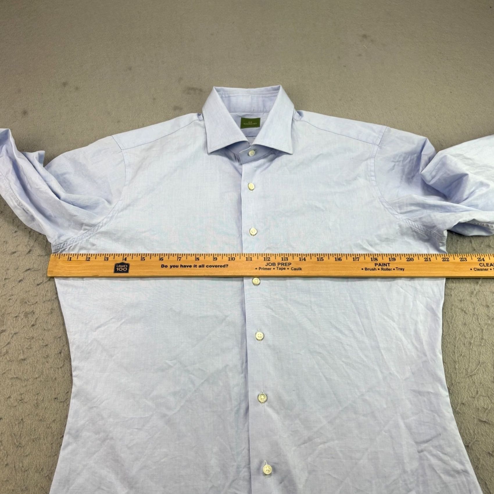 Sid Mashburn Sid Mashburn Shirt Mens Medium Blue Long Sleeve Button Up Formal Casual Size 40R - 6 Thumbnail