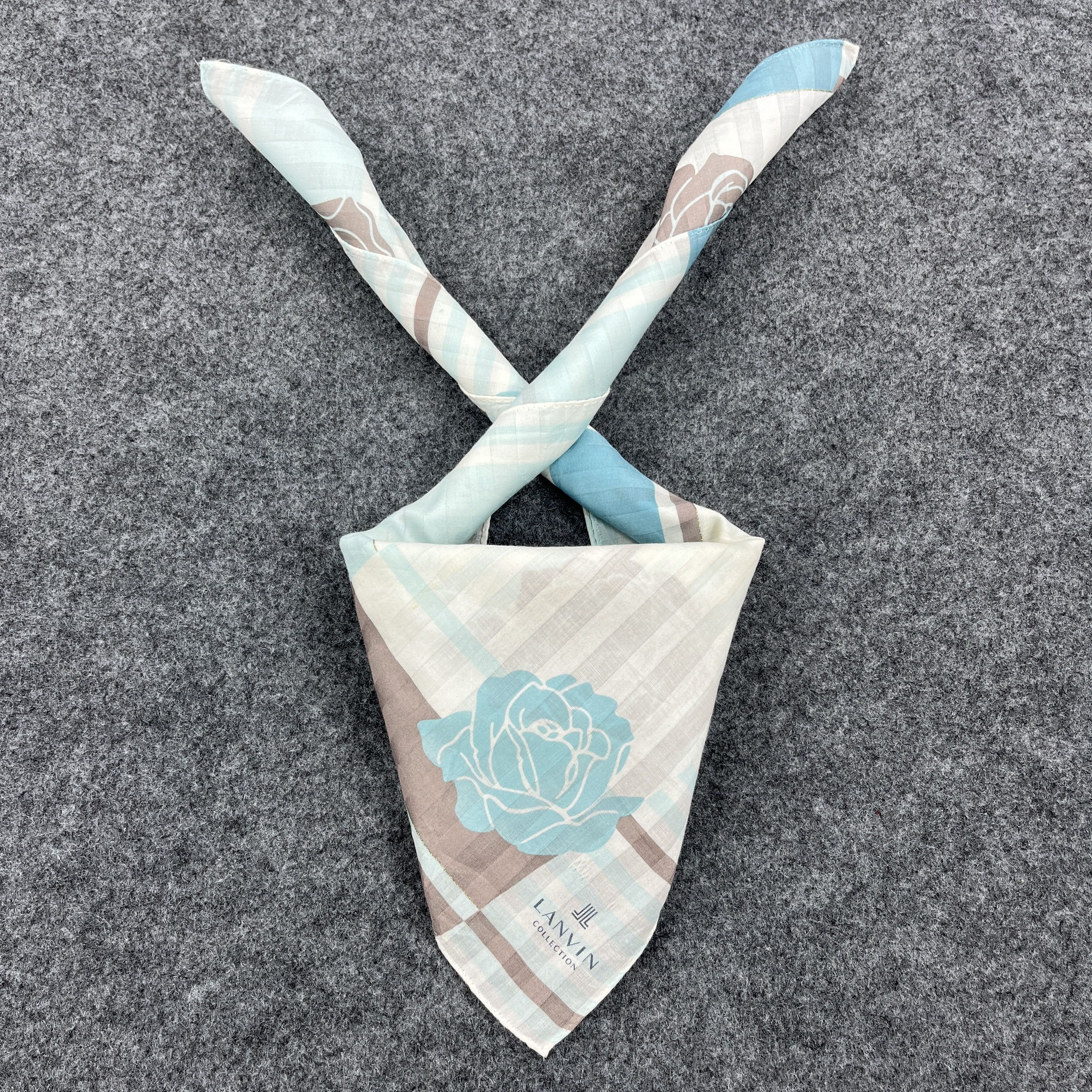 Lanvin Lanvin Handkerchief / Neckerchief / Headscarf B1108 Size ONE SIZE - 8 Thumbnail