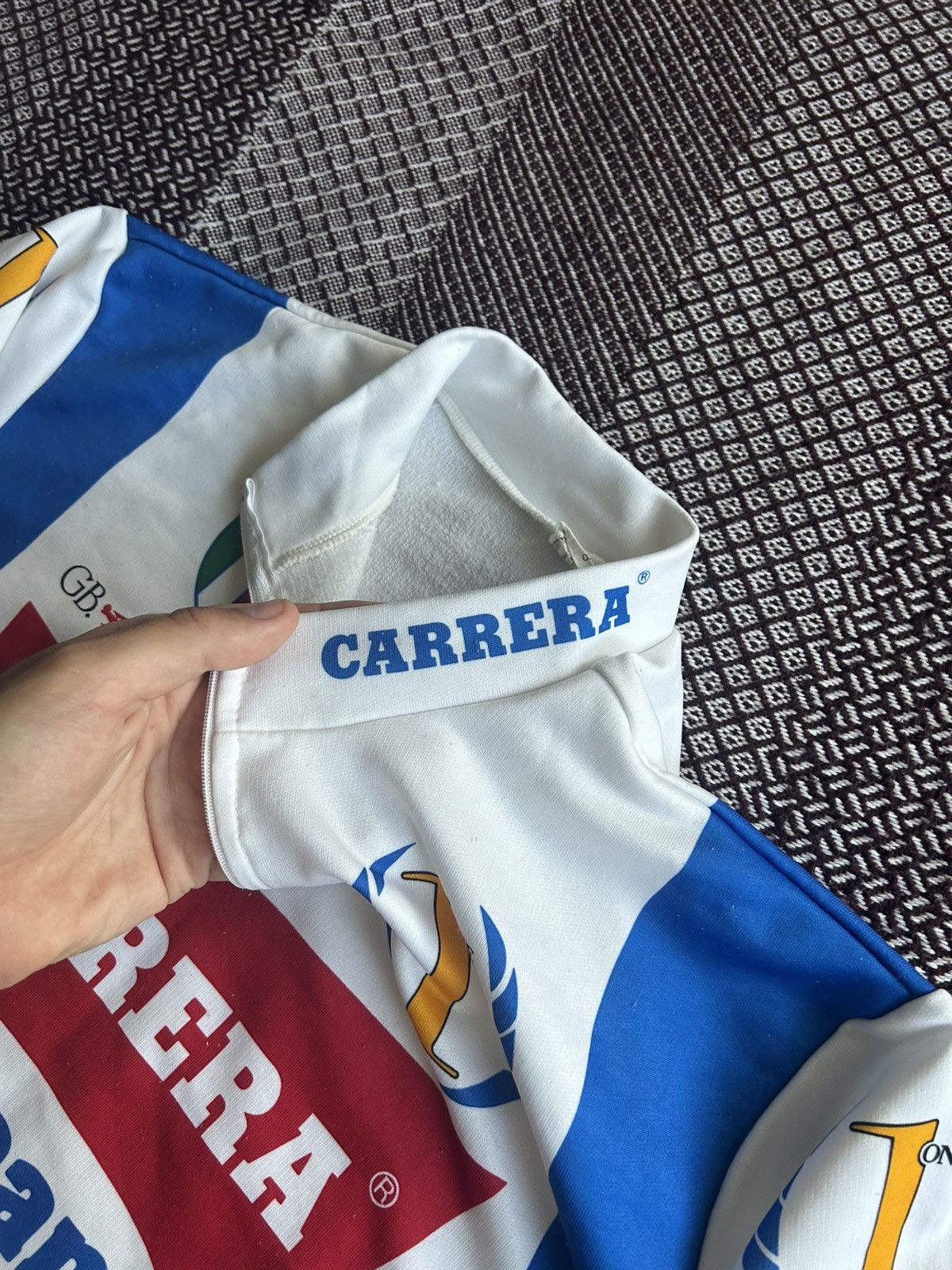Carrera CARRERA JEANS VINTAGE 90s CYCLING SHIRT BIKE JERSEY SIZE L Size US L / EU 52-54 / 3 - 8 Thumbnail