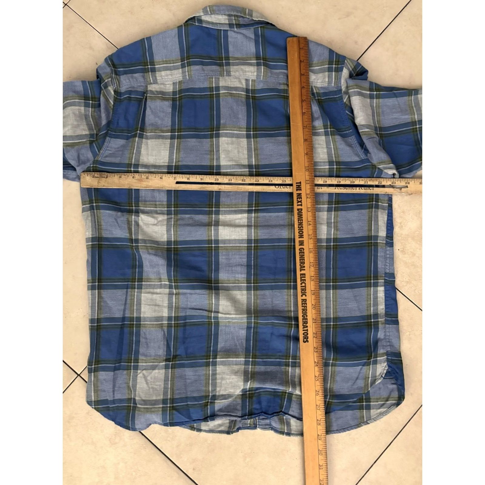 Lucky Brand Lucky Brand Shirt Mens Large Blue Plaid Classic Fit Button Front Casual Size US L / EU 52-54 / 3 - 6 Thumbnail