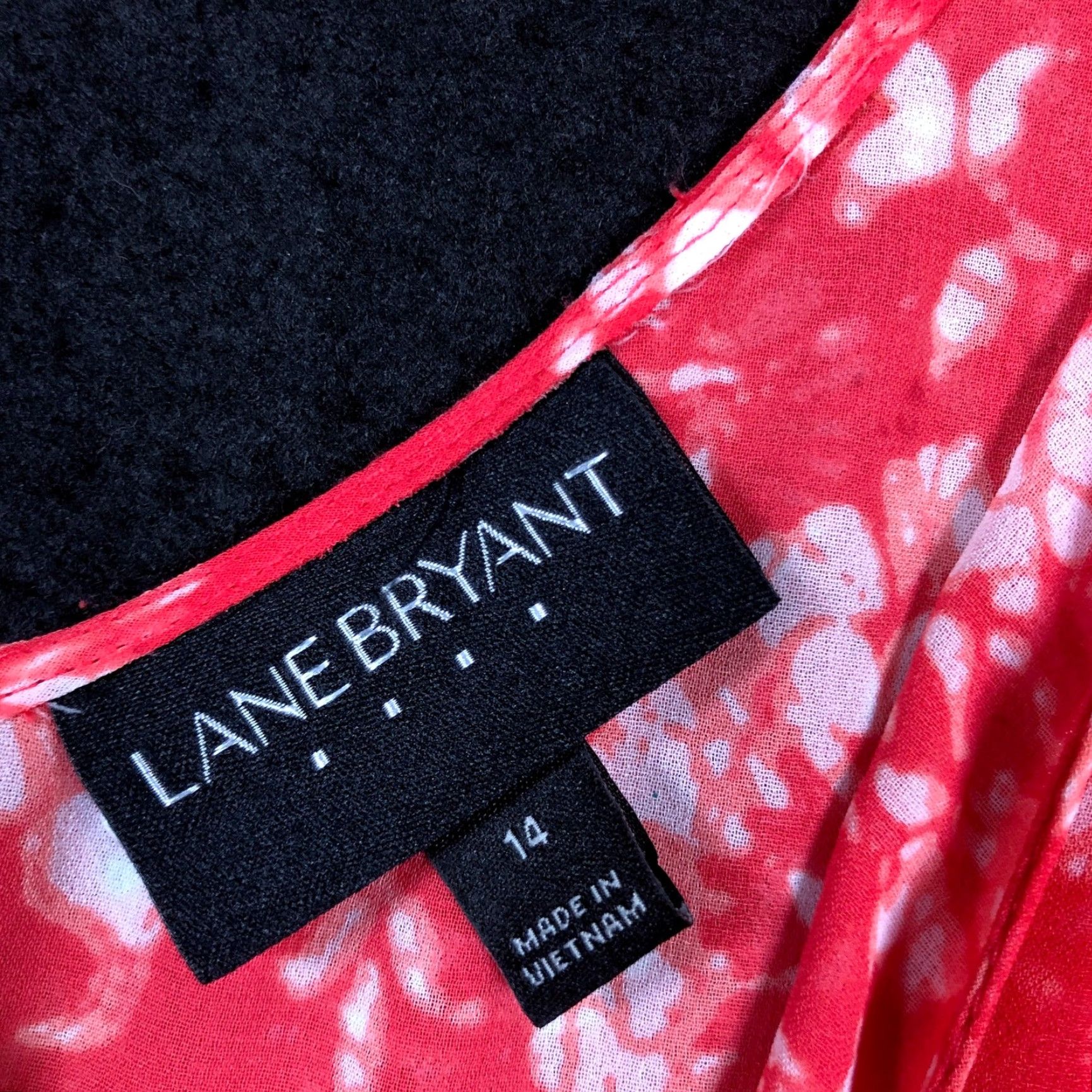 Vintage Lane Bryant Womens Blouse Sleeveless V-Neck Pink White 14 Tank Chiffon Polyester Casual Travel Workwear Size XL / US 12-14 / IT 48-50 - 6 Thumbnail