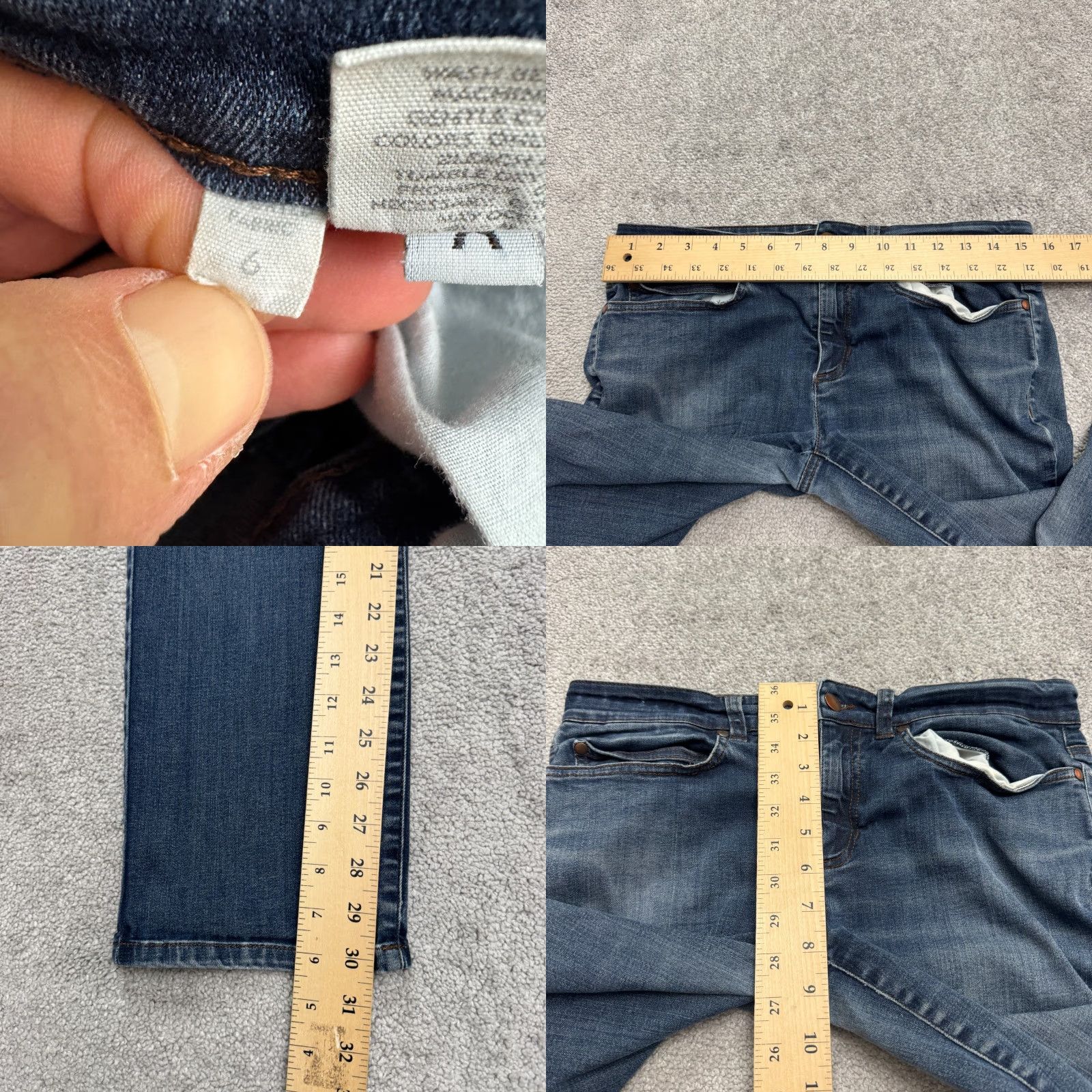 Eileen Fisher Eileen Fisher Jeans Womens 6 Blue Dark Wash Straight Leg Organic Cotton Denim Size 28" / US 6 / IT 42 - 8 Thumbnail
