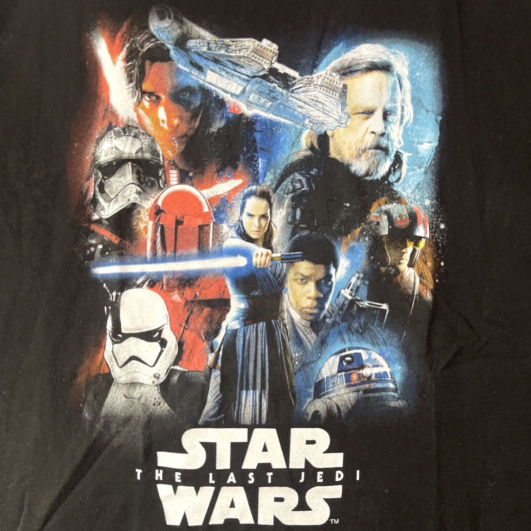Vintage VINTAGE Star Wars Shirt Mens 2XL XXL Fifthsun The Last Jedi Short Sleeve Black Movie Size US XXL / EU 58 / 5 - 3 Thumbnail