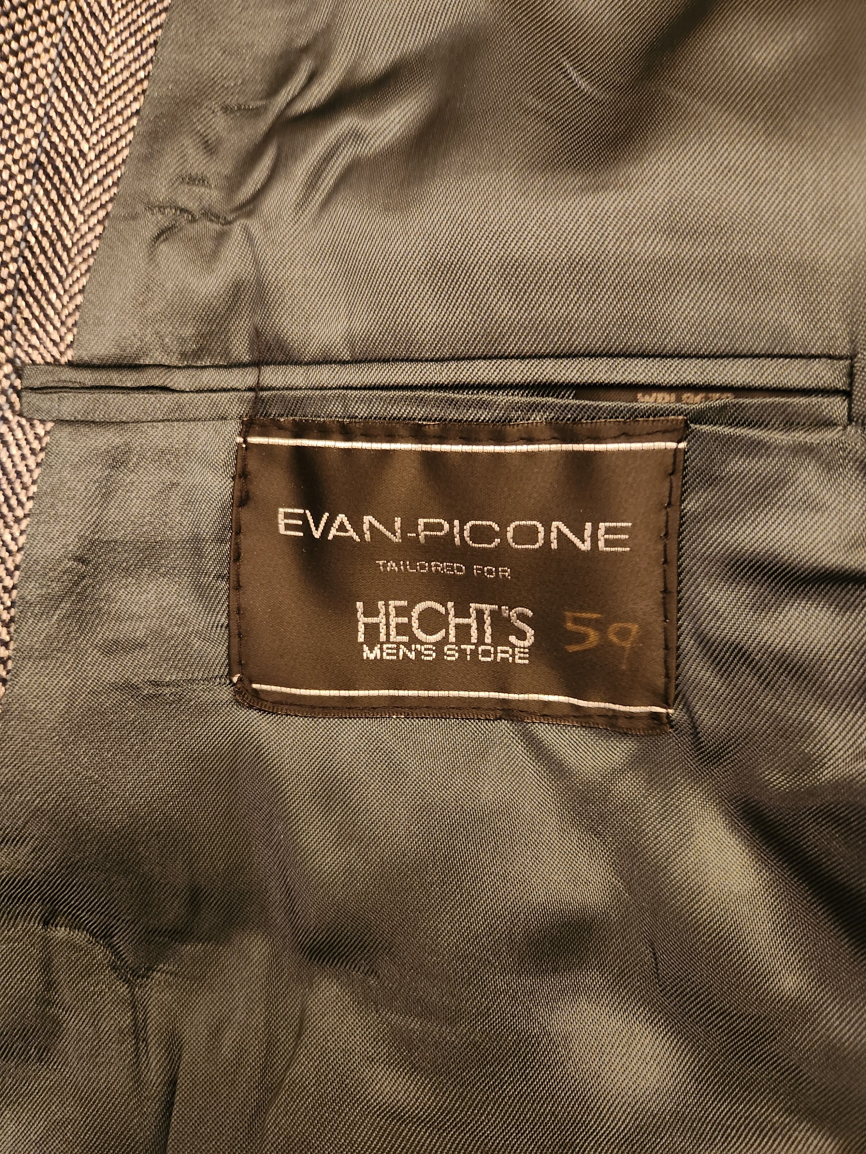 Evan Picone × Vintage Vintage New Herringbone Blazer Size 44L - 5 Thumbnail