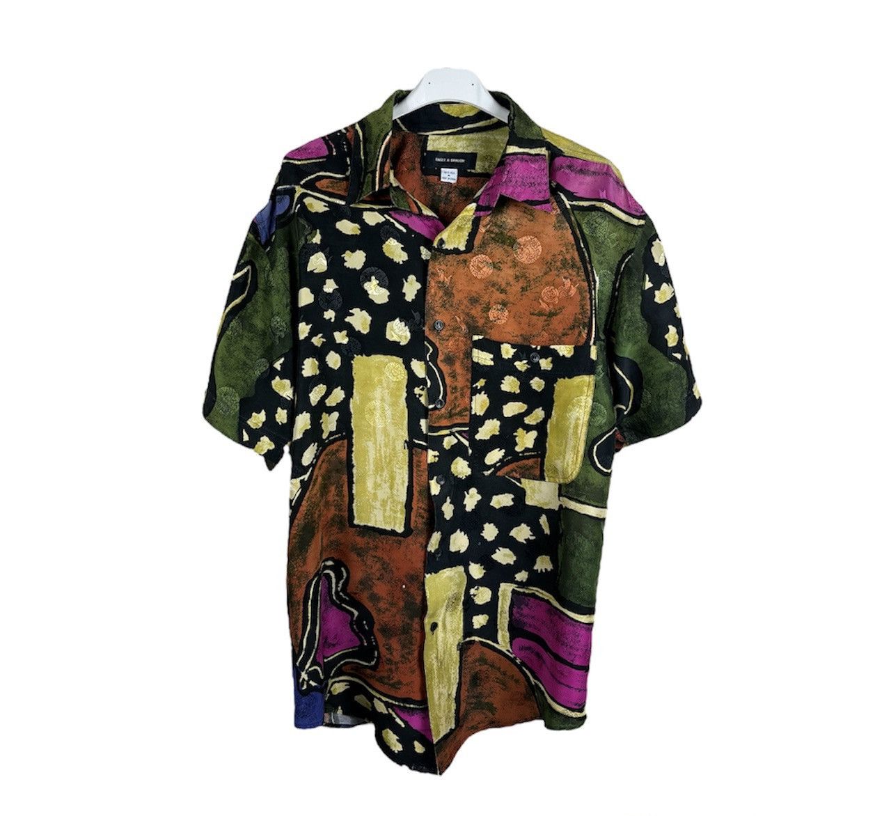 Japanese Brand Vintage Eagle & Dragon patterned crazy silk shirt Japanese Size US M / EU 48-50 / 2 - 1 Thumbnail