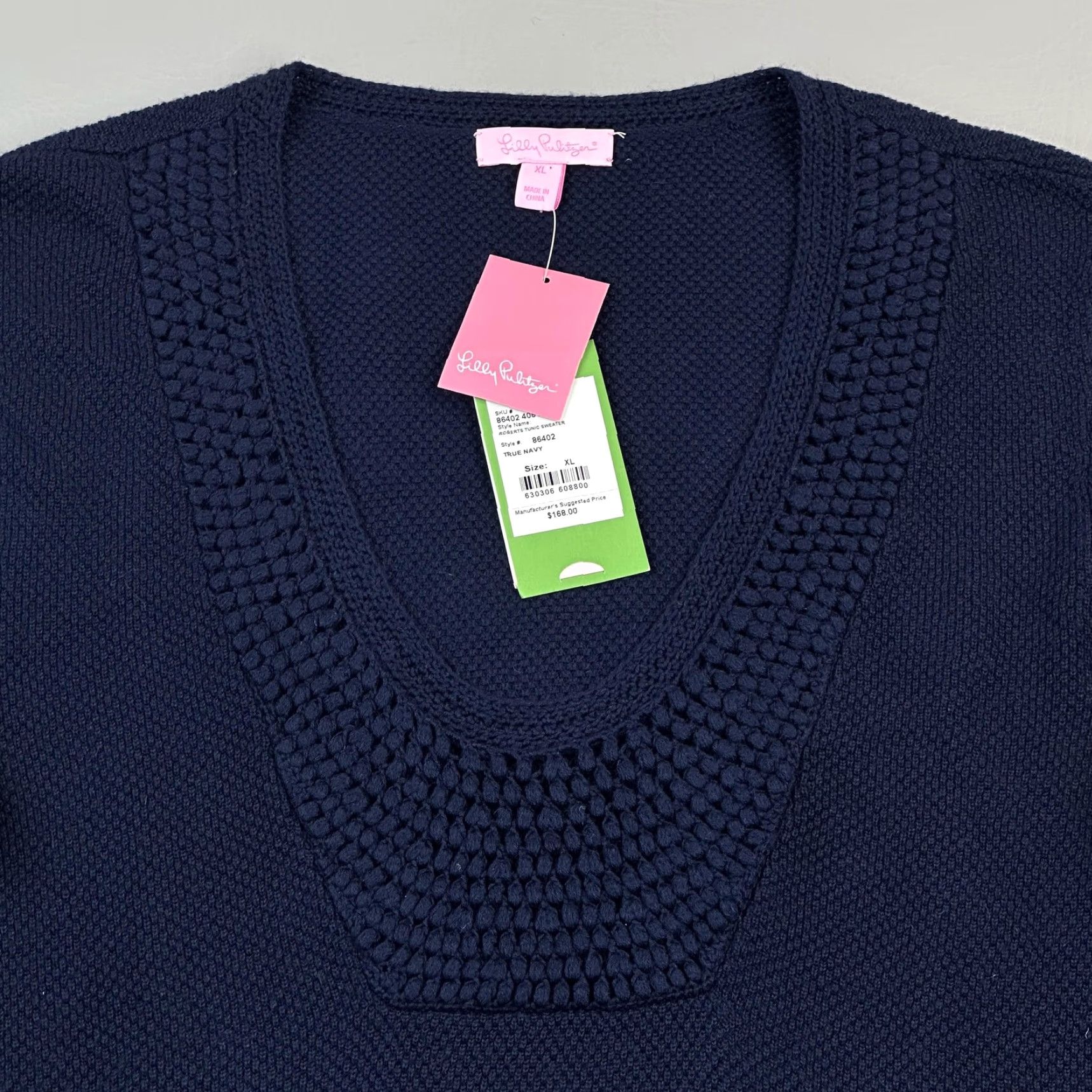 Lilly Pulitzer Lilly Pulitzer Sweater Women's XL Blue Wool Blend Roberts Tunic Pullover NWT Size XL / US 12-14 / IT 48-50 - 2 Thumbnail