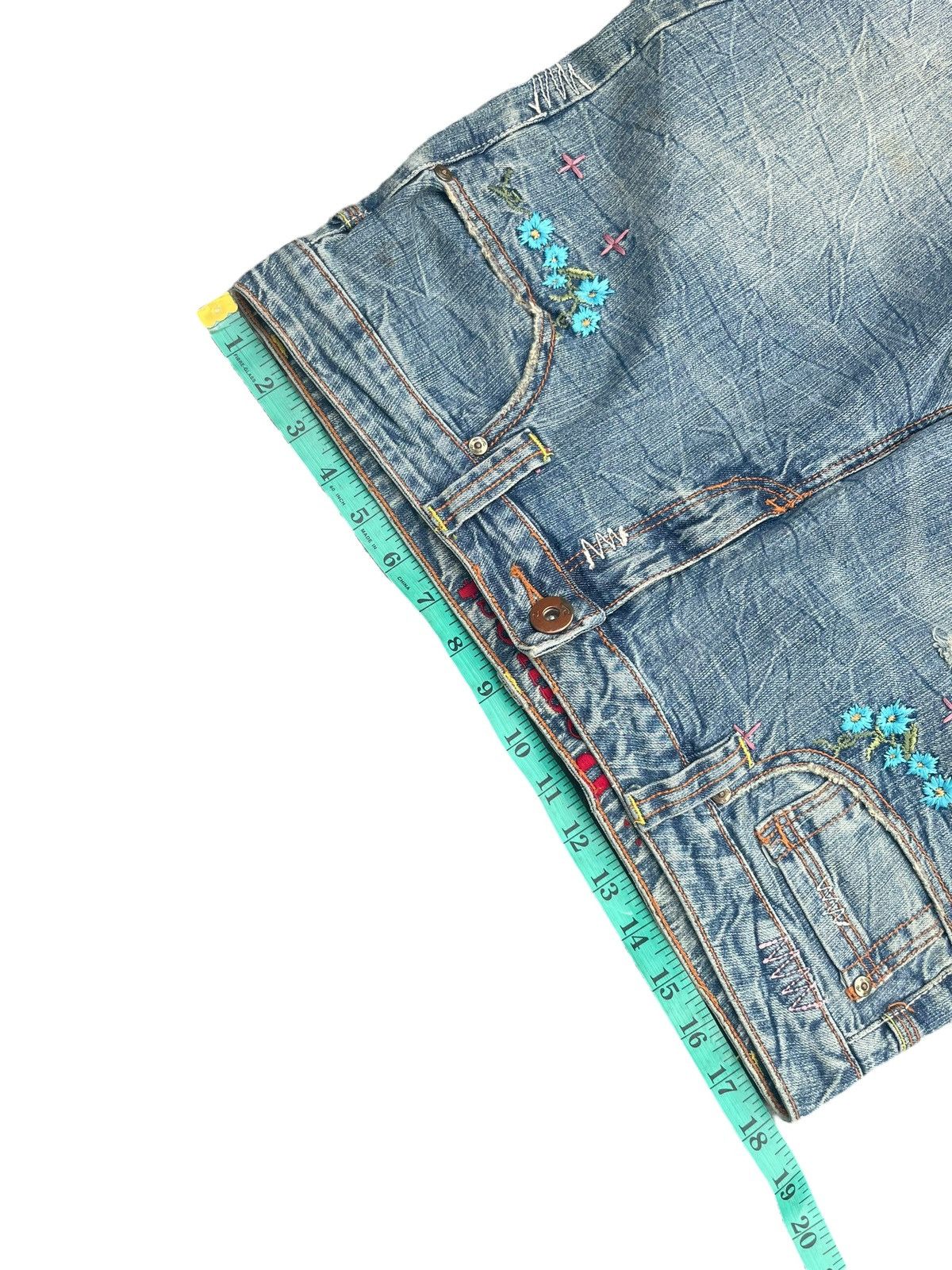 Designer × Request Jeans Request Flare Emboiderey Denim Size 36" / US 14 / IT 50 - 12 Thumbnail