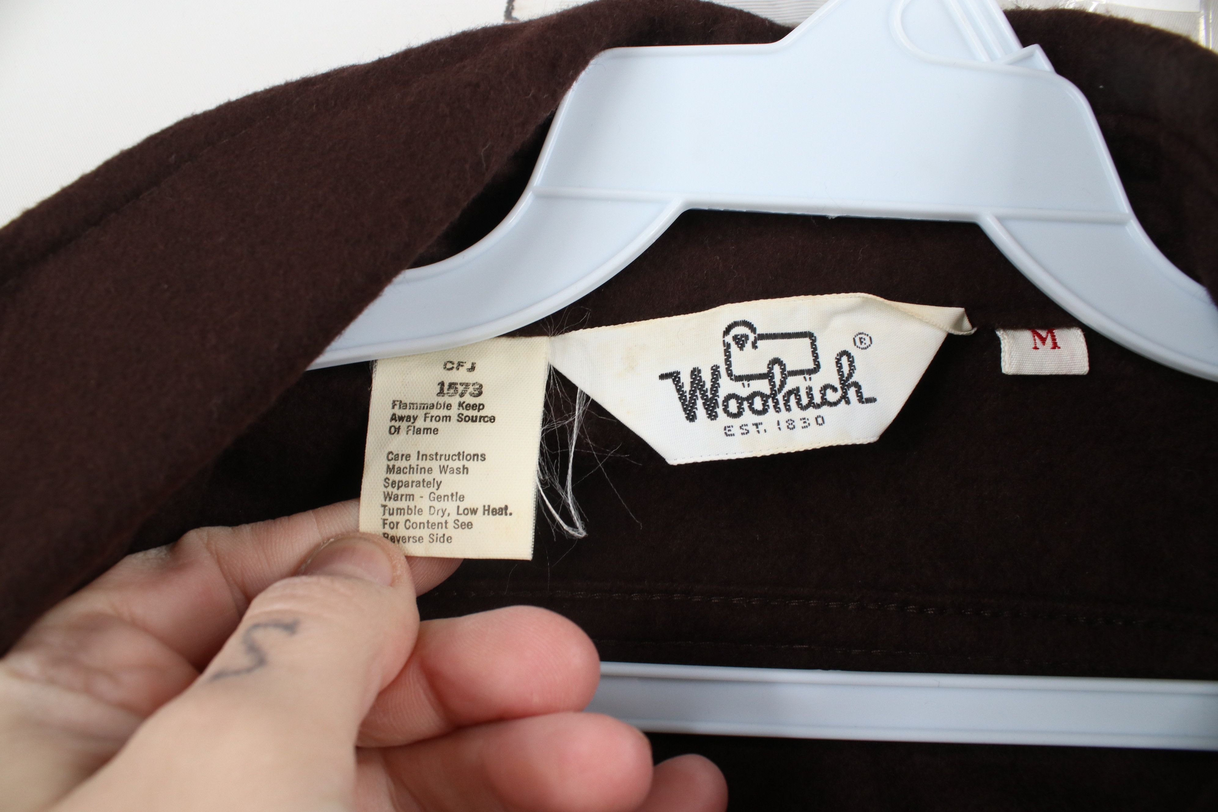 Vintage × Woolrich Woolen Mills Vintage 60s 70s Woolrich Chamois Cloth Buton Shirt Brown USA Size US M / EU 48-50 / 2 - 7 Thumbnail
