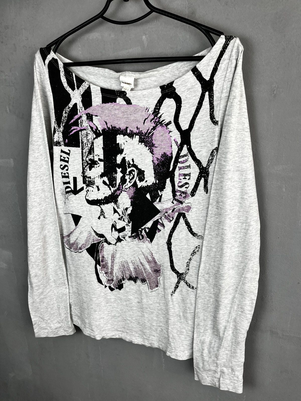 Diesel Diesel big logo vintage long sleeve size L Size L / US 10 / IT 46 - 3 Thumbnail