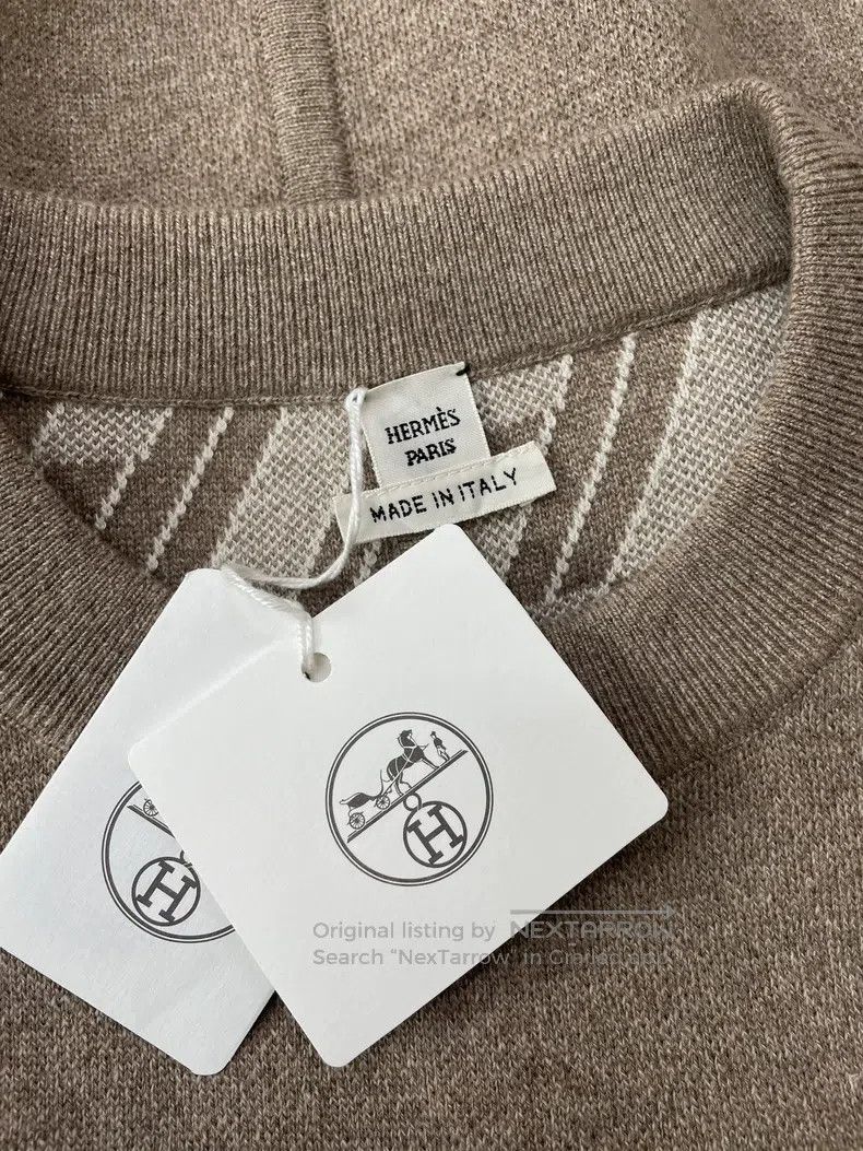 Hermes Hermes Double-sided cashmere sweater long sleeve top Size S / US 4 / IT 40 - 3 Thumbnail