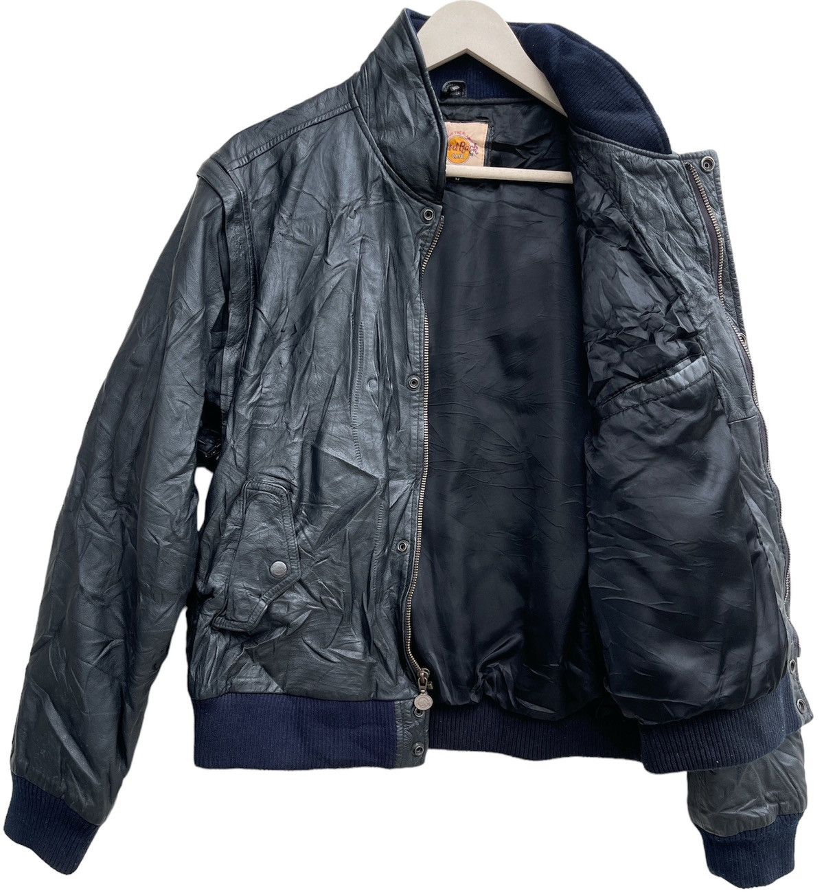 Hard Rock Cafe × Vintage Vintage HARD ROCK CAFE ORLANDO Genuine Leather Jacket Size US M / EU 48-50 / 2 - 3 Thumbnail