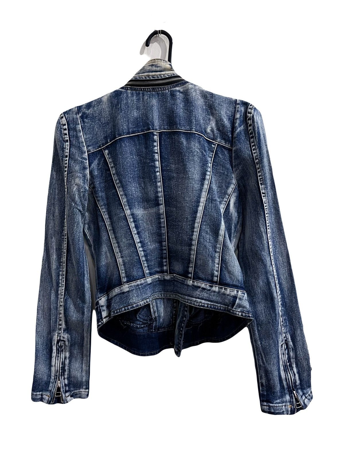 Japanese Brand So Nice Y2k denim moto jacket 🦋🖤 Size M / US 6-8 / IT 42-44 - 4 Thumbnail