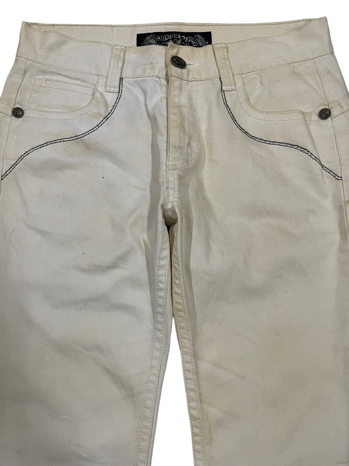 14th Addiction Vintage Japanese Brand Seditionaries Skull Cross Jeans Size US 33 - 4 Thumbnail