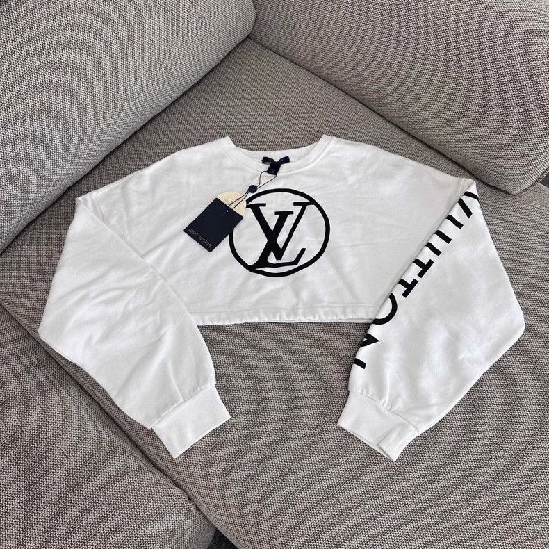 Louis Vuitton Louis Vuitton Cropped Logo Sweatshirt -dmc Size US S / EU 44-46 / 1 - 1 Thumbnail