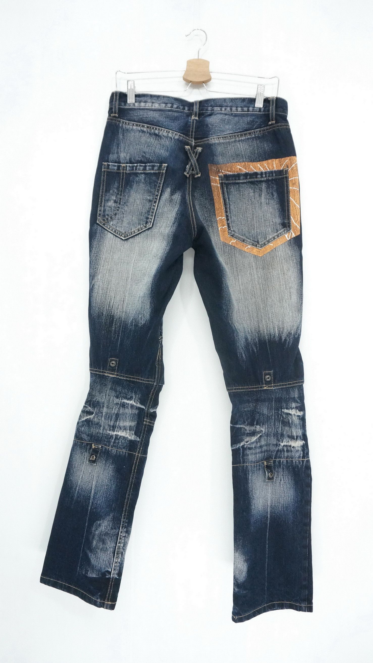 If Six Was Nine × PPFM × Tornado Mart PPFM Peyton Place Double Waist Distressed Roll Up Jeans Size US 29 - 2 Thumbnail