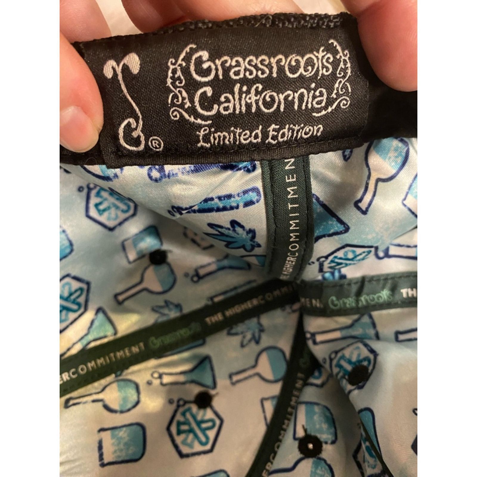 Grassroots California Hemp Satin Lined Snapback Black Grassroots Size ONE SIZE - 6 Thumbnail