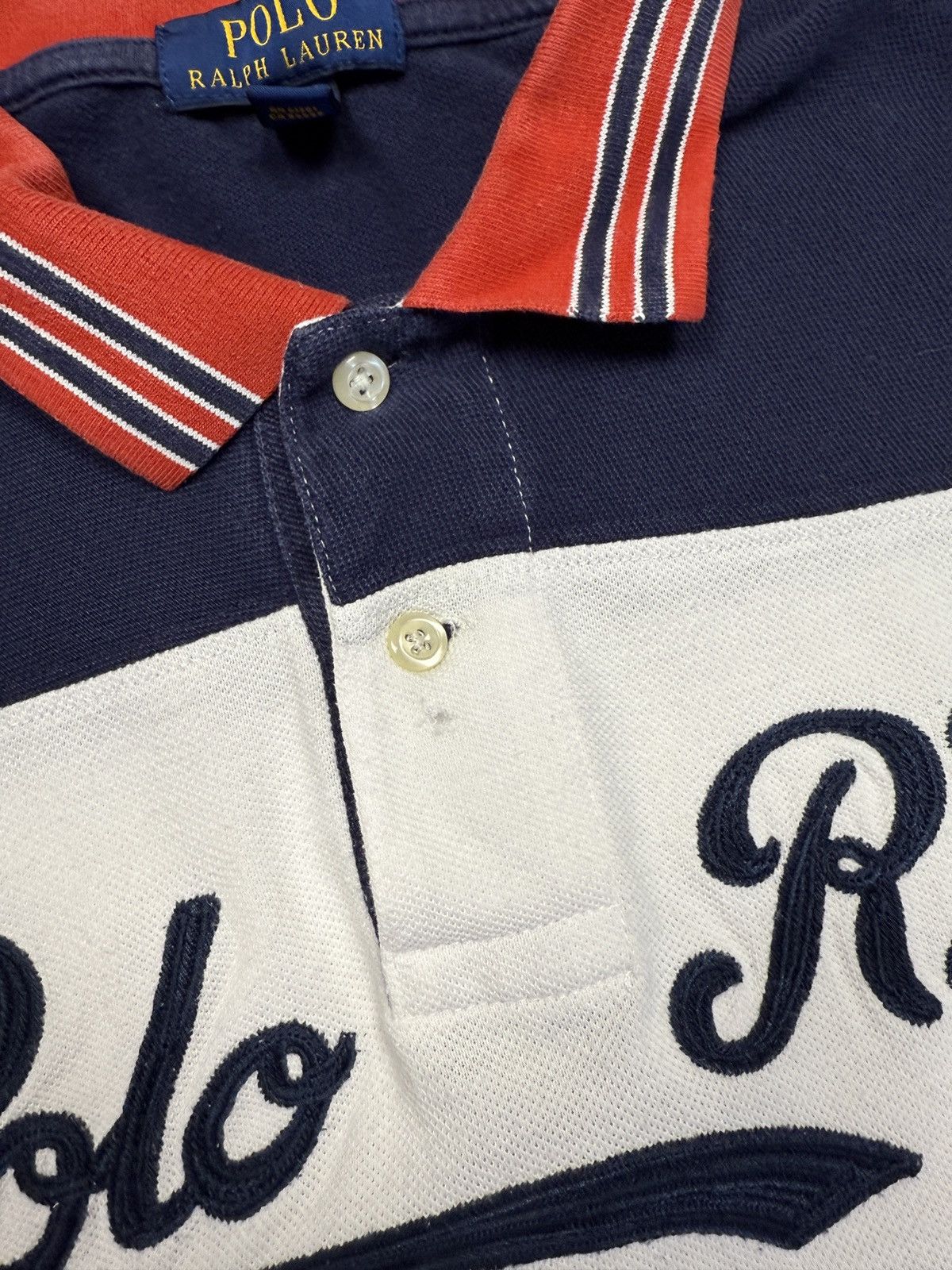 Polo Ralph Lauren Vintage Polo Ralph Lauren Polo Tee USA Chief Keef Size US L / EU 52-54 / 3 - 9 Thumbnail
