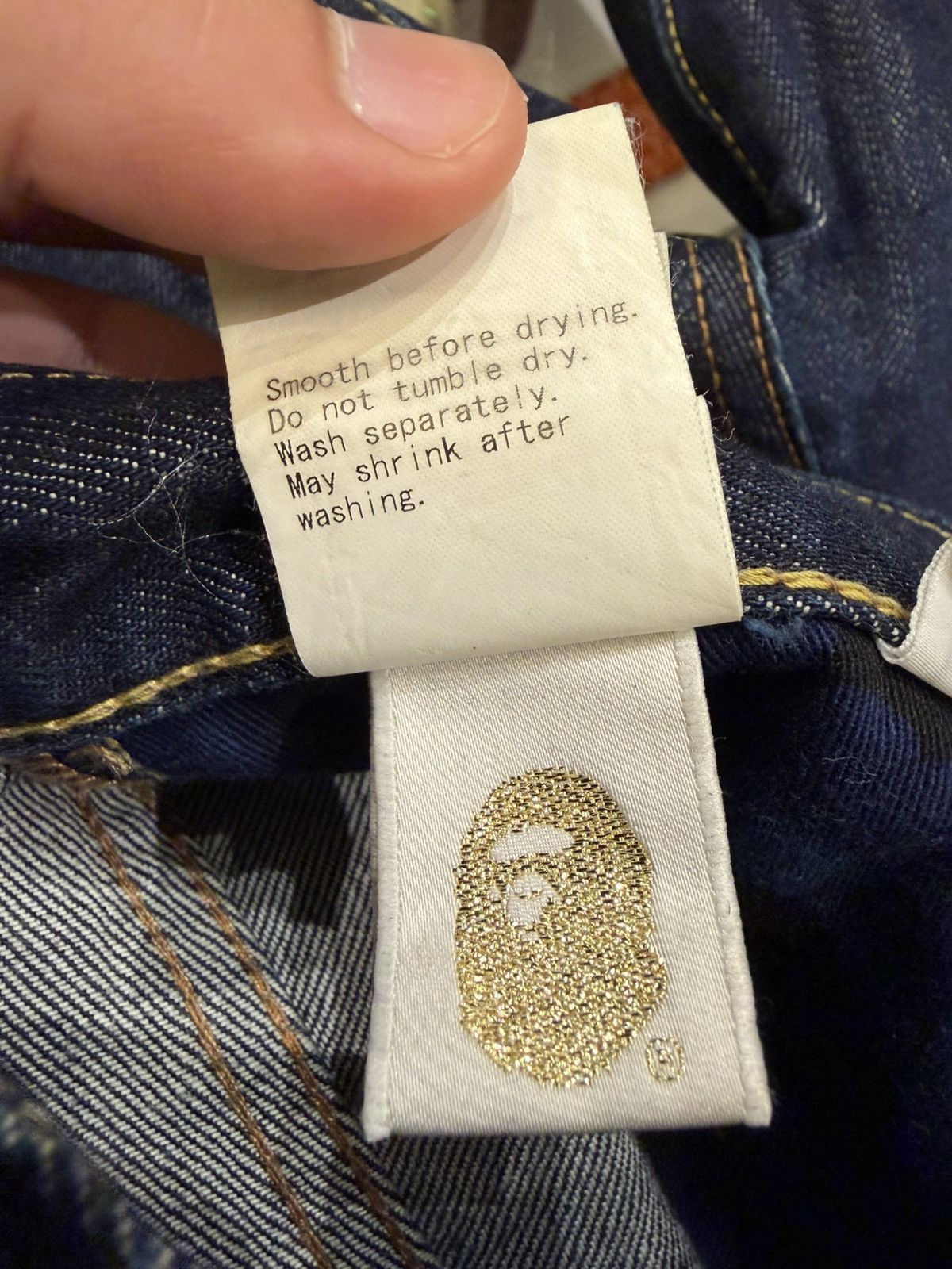 Bape Bape Embroidered Selvedge Denim Jeans Size US 34 / EU 50 - 6 Thumbnail