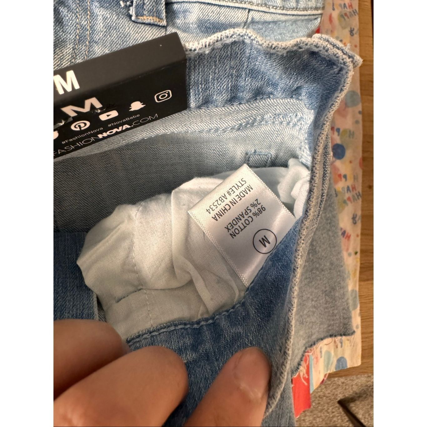 Other Fashion Nova Distressed Denim Shorts | High-Waisted Frayed Jean Shorts Size Medium Size 28" / US 6 / IT 42 - 5 Thumbnail