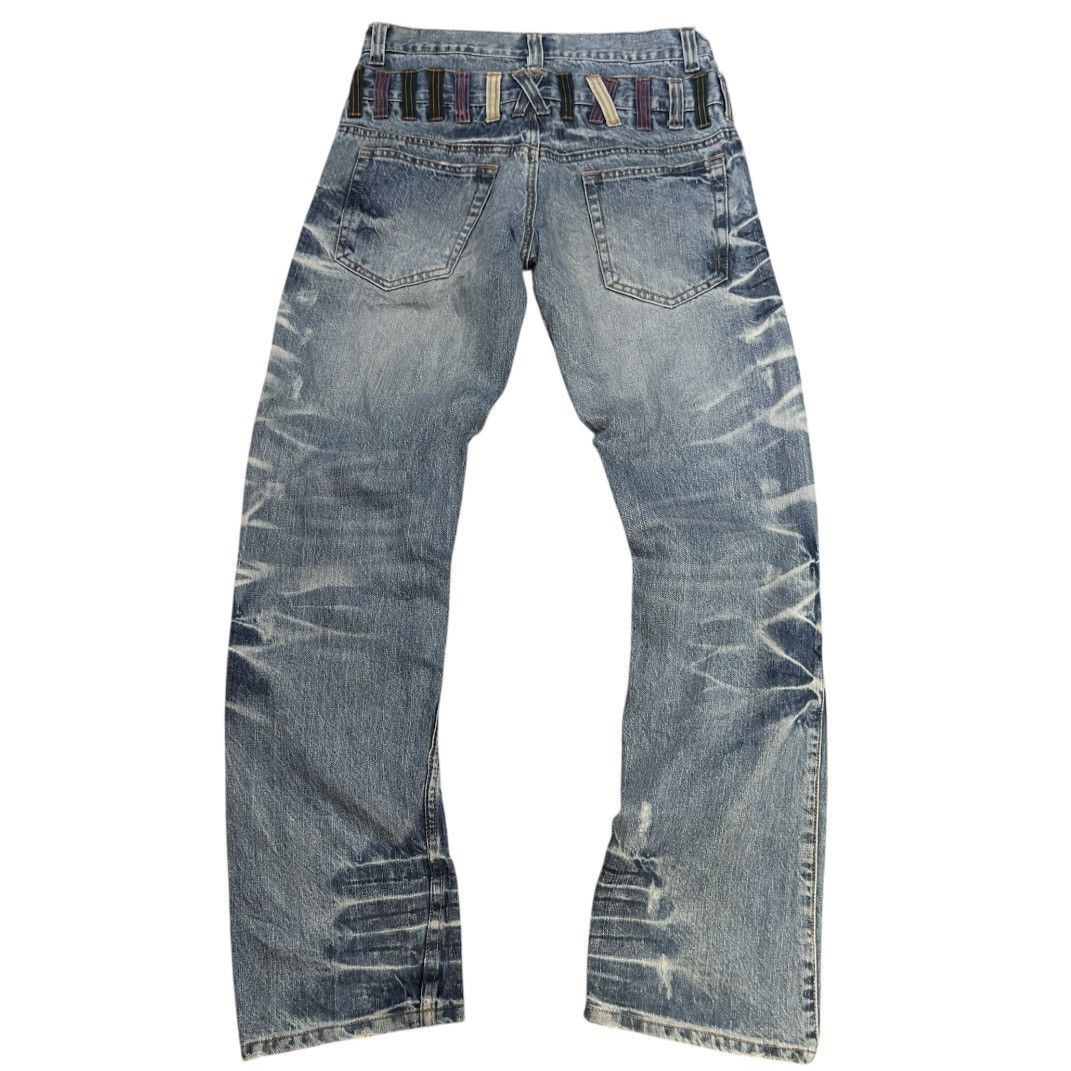 Le Grande Bleu (L.G.B.) Archives ‼️ Japanese Double Waist Nylaus Python Whisker Denim Size US 31 - 2 Thumbnail